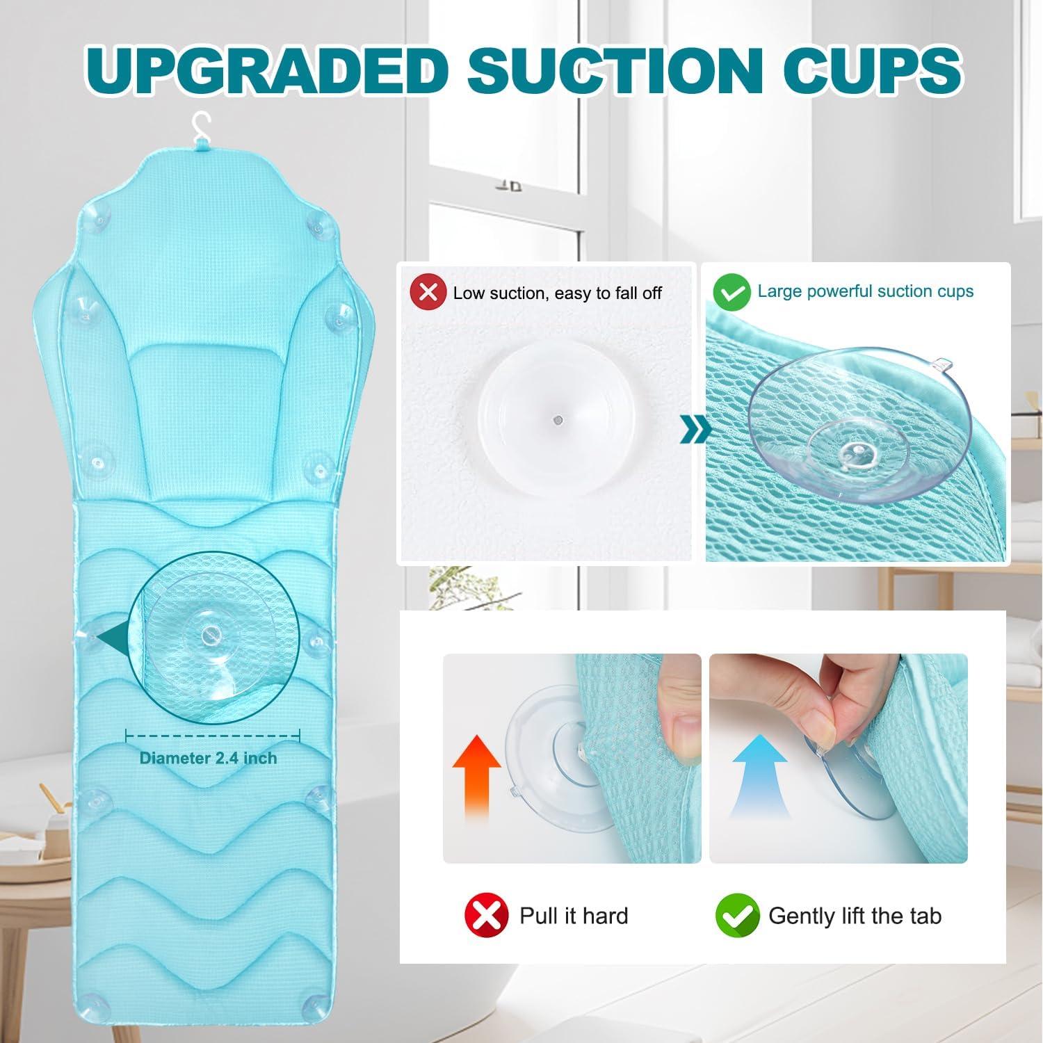 Almohada de Baño Ergonómica Idle Hippo 155 cm con Ventosas