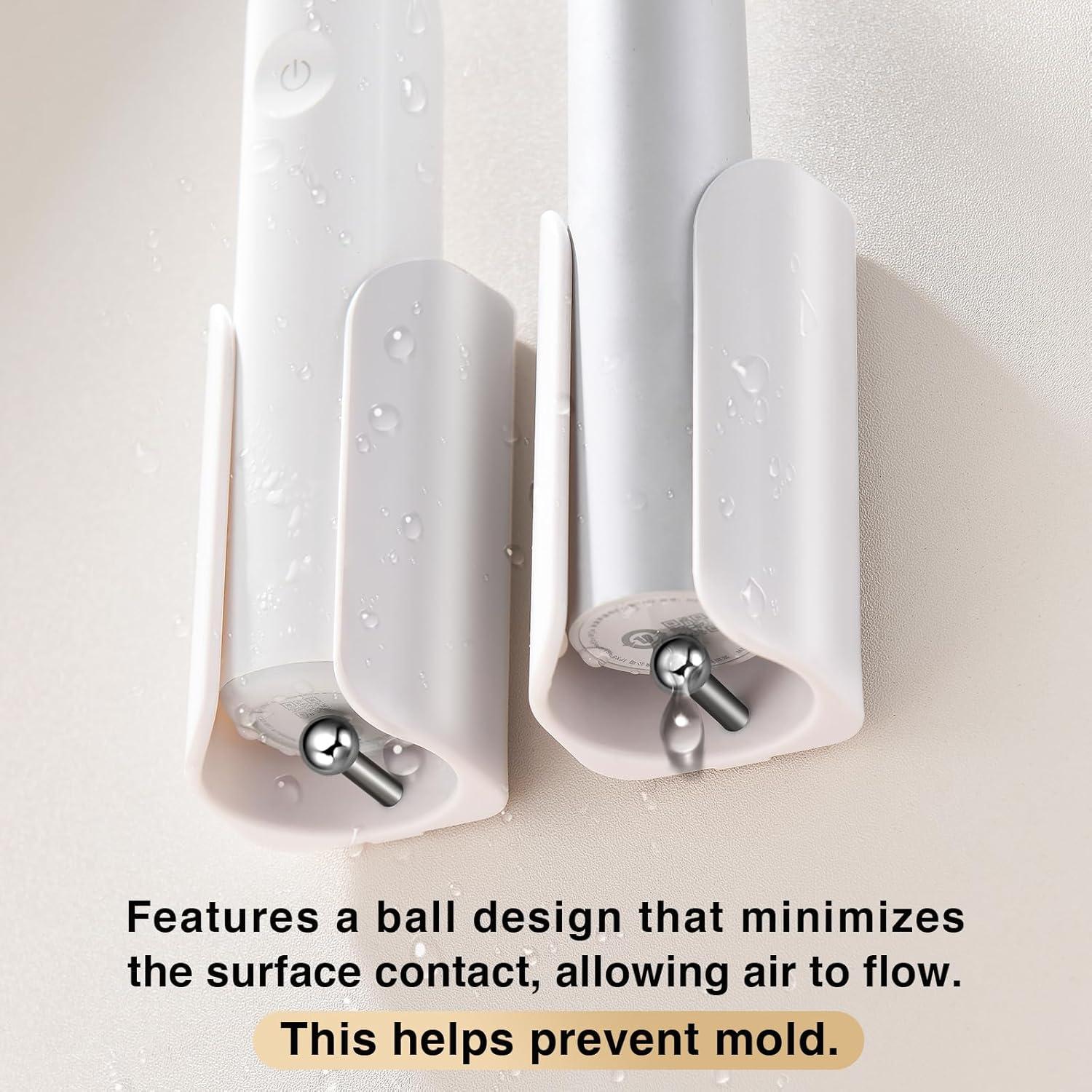 Soporte para Cepillo de Dientes Eléctrico HAVICATO Blanco 2pcs