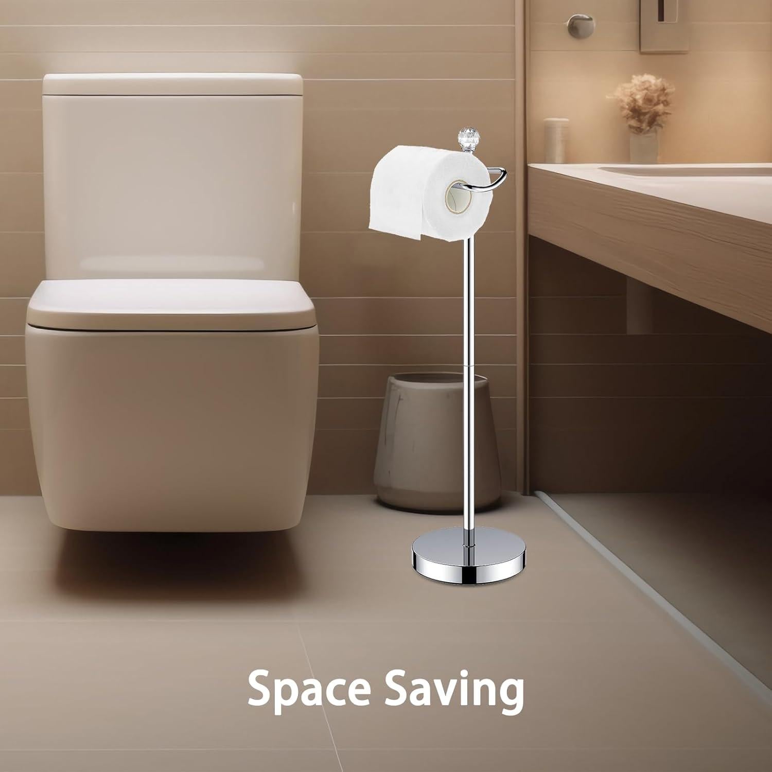 Soporte de Papel Higiénico ROLABAM de Pie con Reserva 62 cm