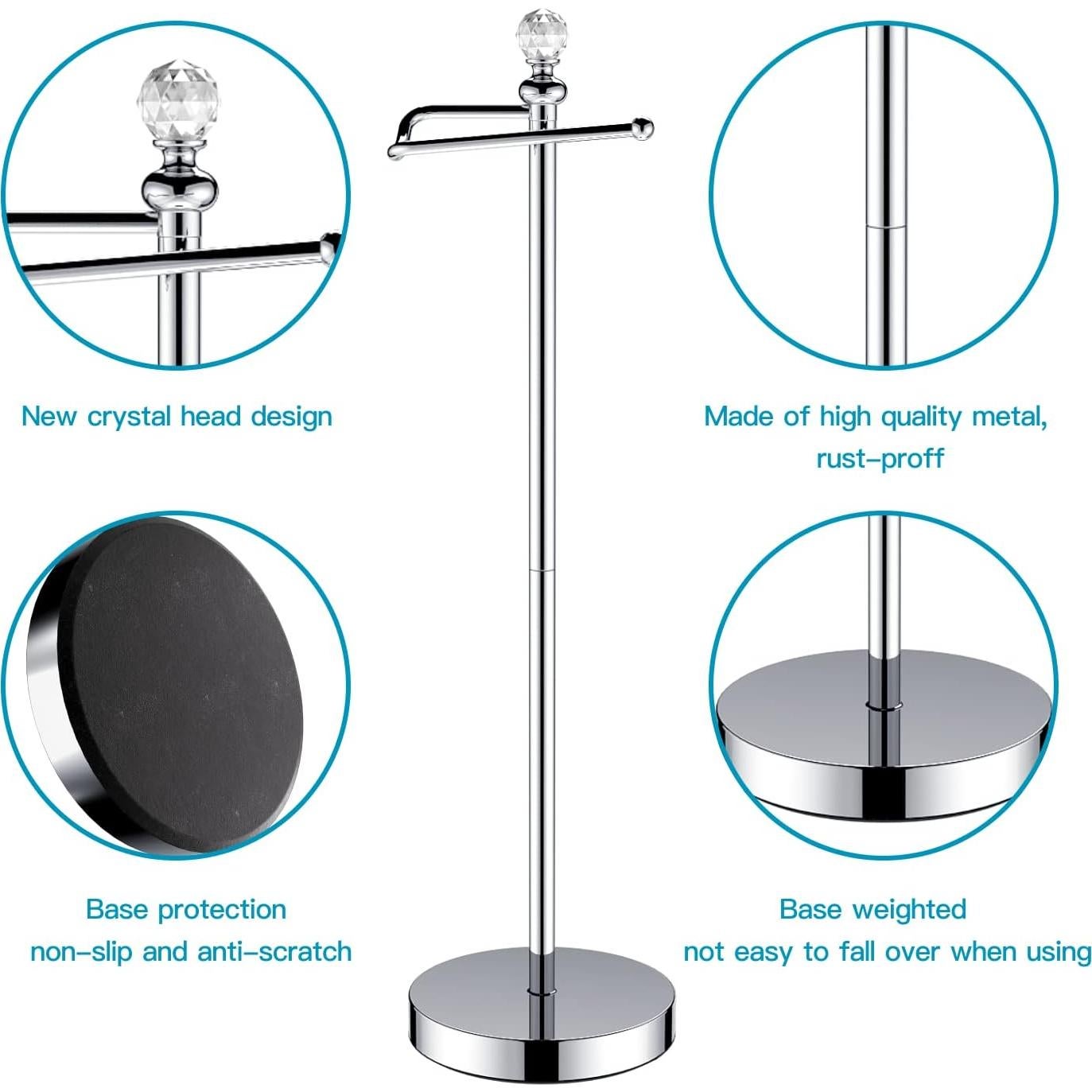 Soporte de Papel Higiénico ROLABAM de Pie con Reserva 62 cm