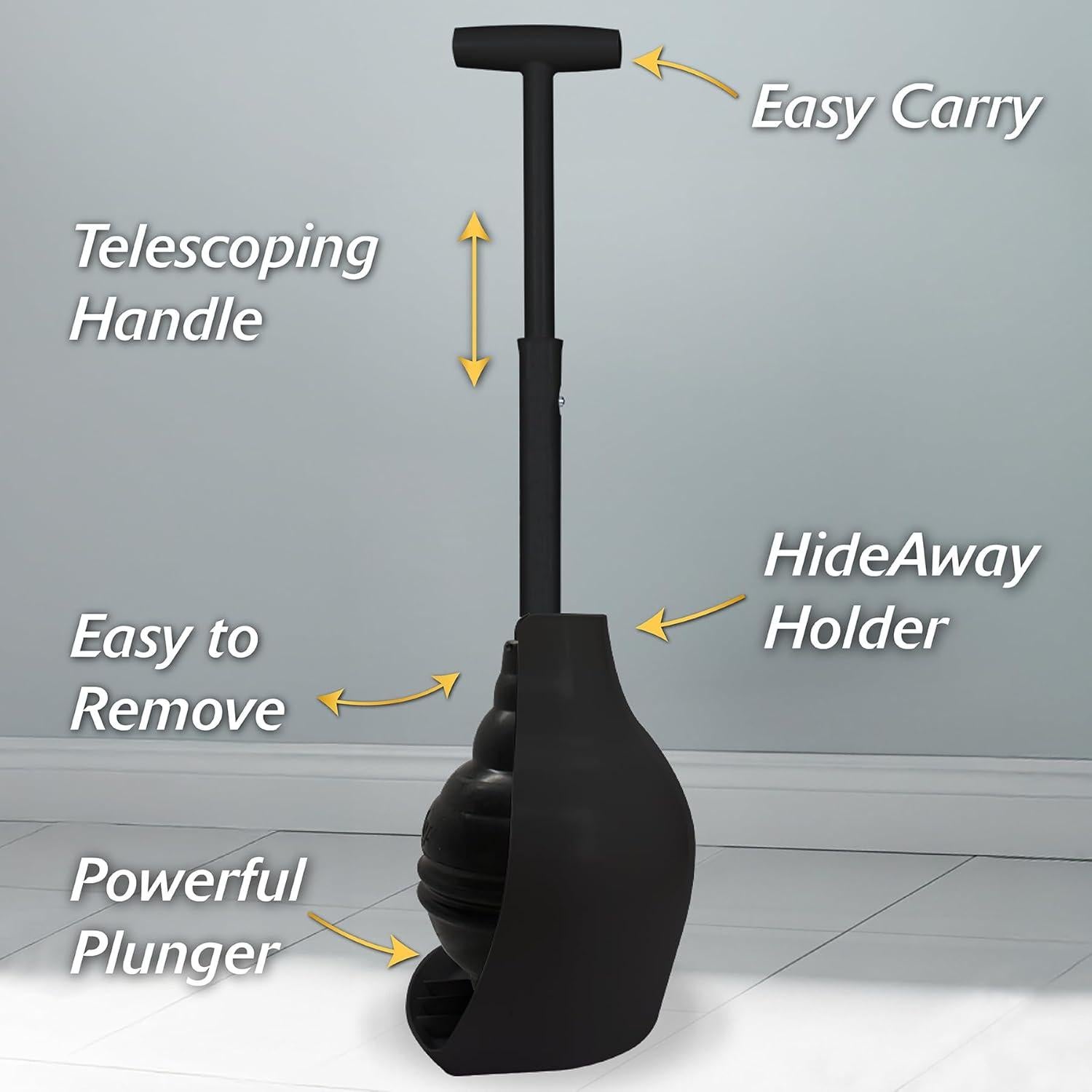 Desatascador de Inodoro Korky BeehiveMAX 97-5B con Soporte Negro