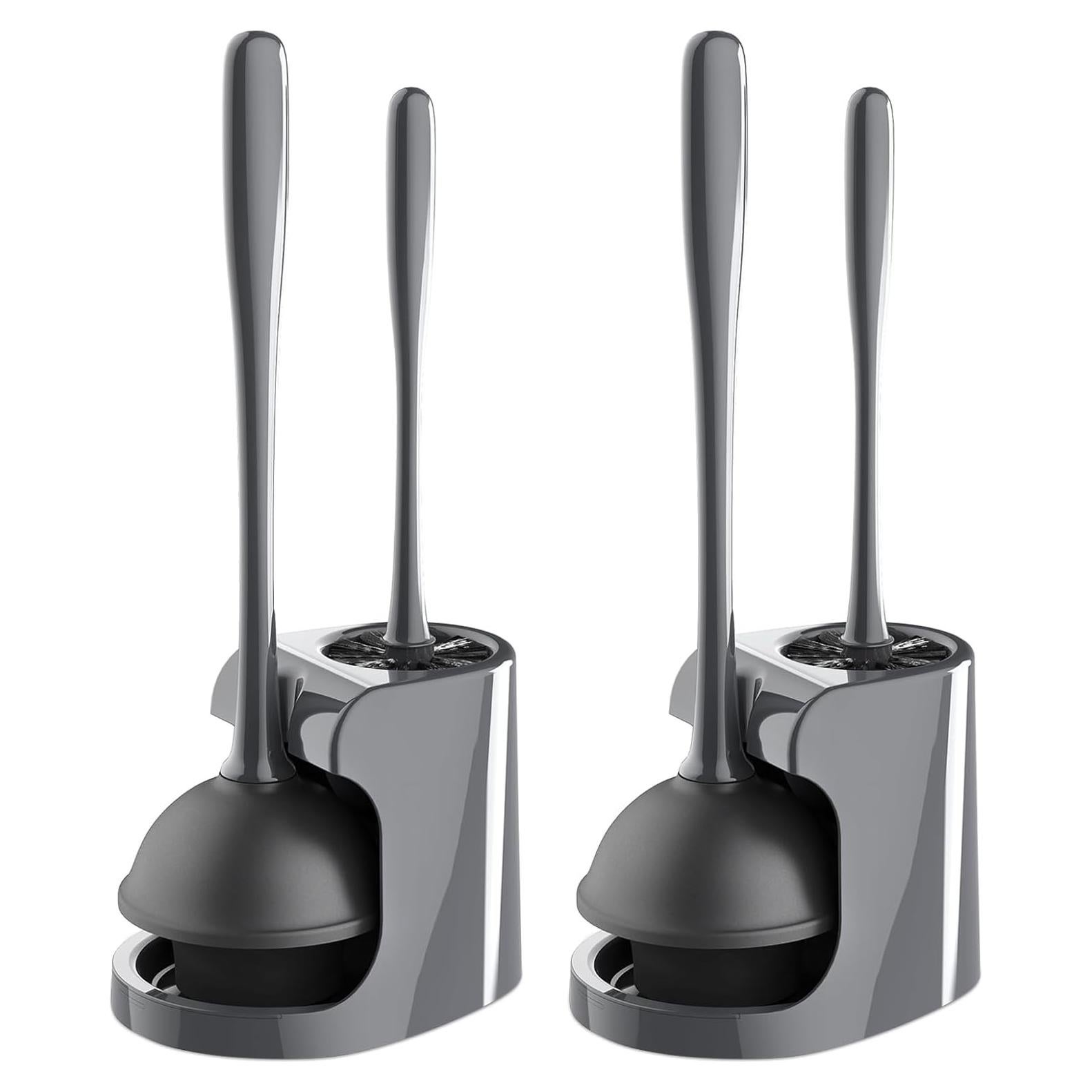 Combo Desatascador y Cepillo de Inodoro MR.SIGA Gris 2 Unidades