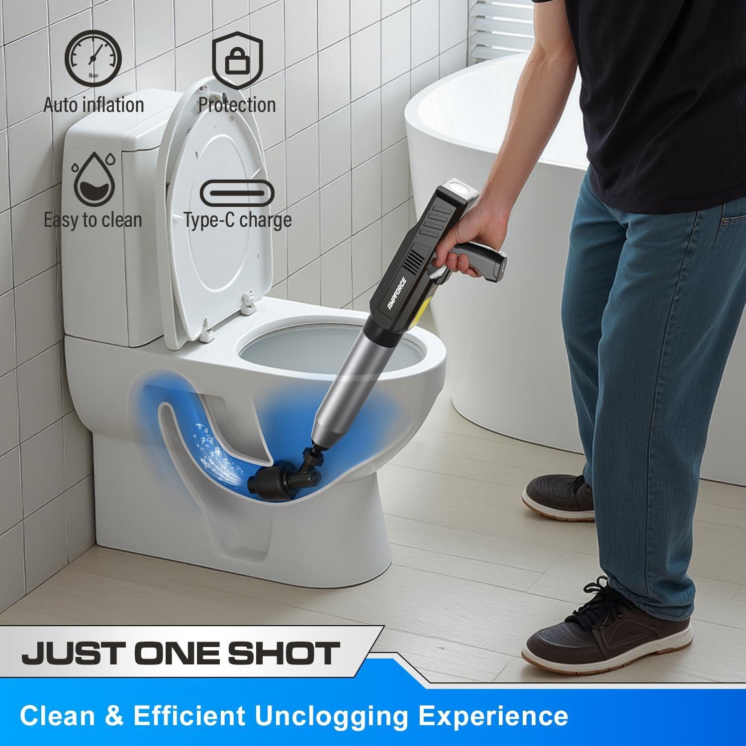 Desatascador Eléctrico AMPFORCE AFTP-8B Alta Presión 8 BAR