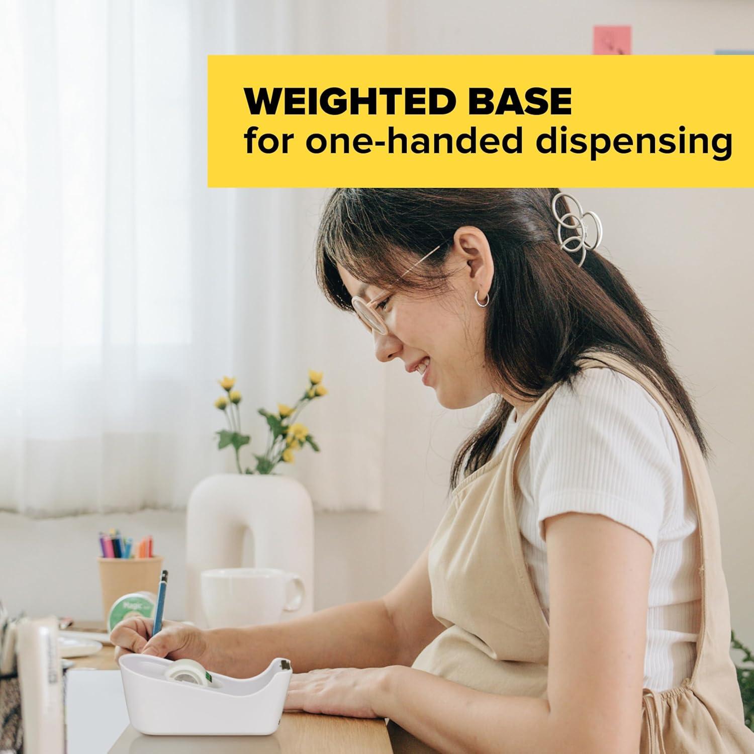 Dispensador de Cinta Scotch Classic Blanco con Cinta Mágica 1.9 cm