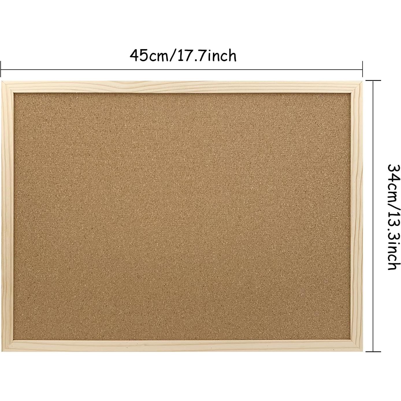 Tablero de Corcho GDMINLO 45x34cm con Marco de Madera