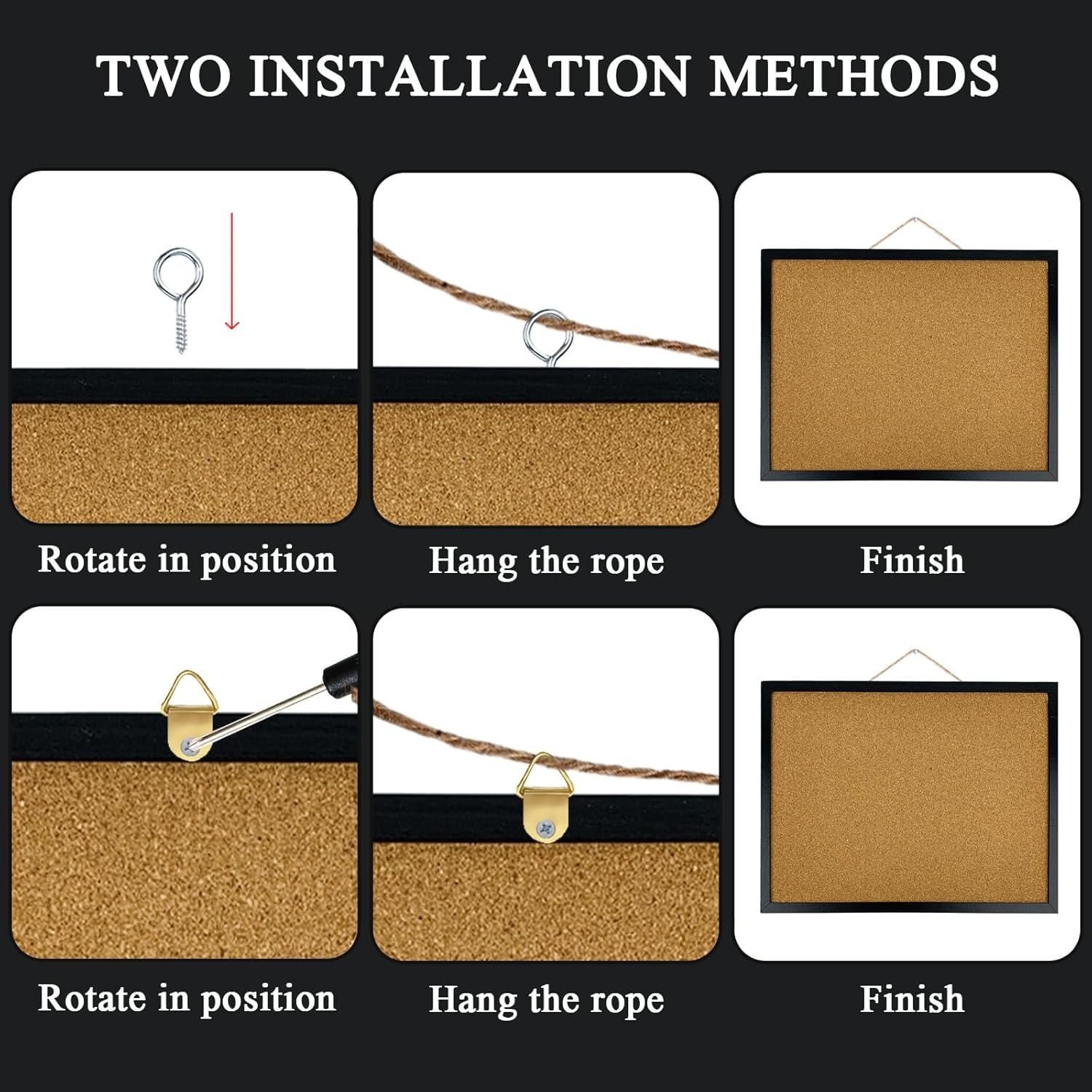 Tablero de Corcho GDMINLO 45x34cm con Marco de Madera