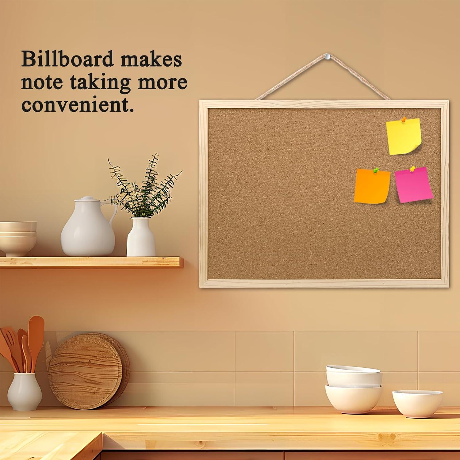 Tablero de Corcho GDMINLO 45x34cm con Marco de Madera
