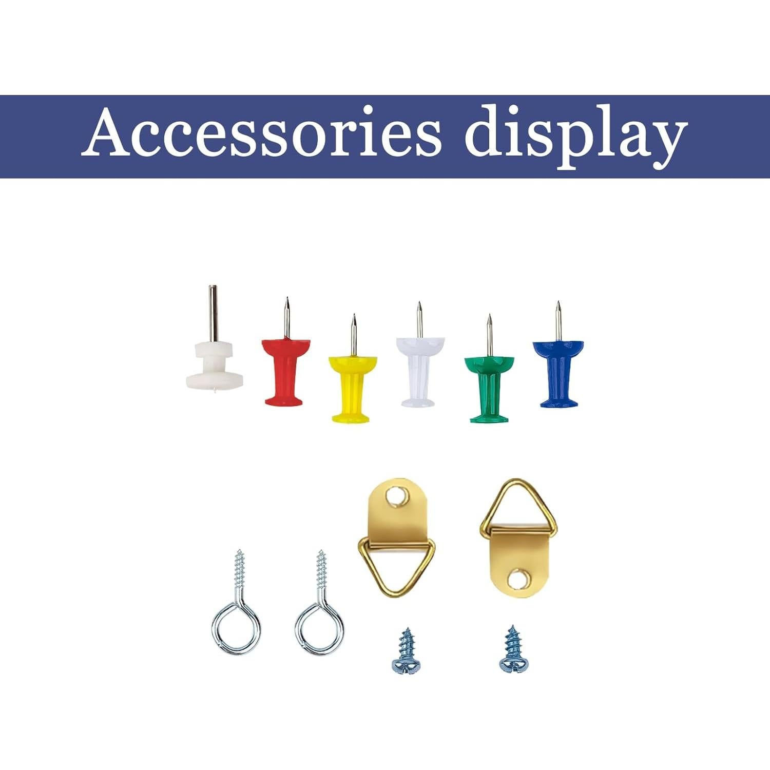 Tablero de Corcho Negro BGJRBY 37x28cm con Marco de Madera