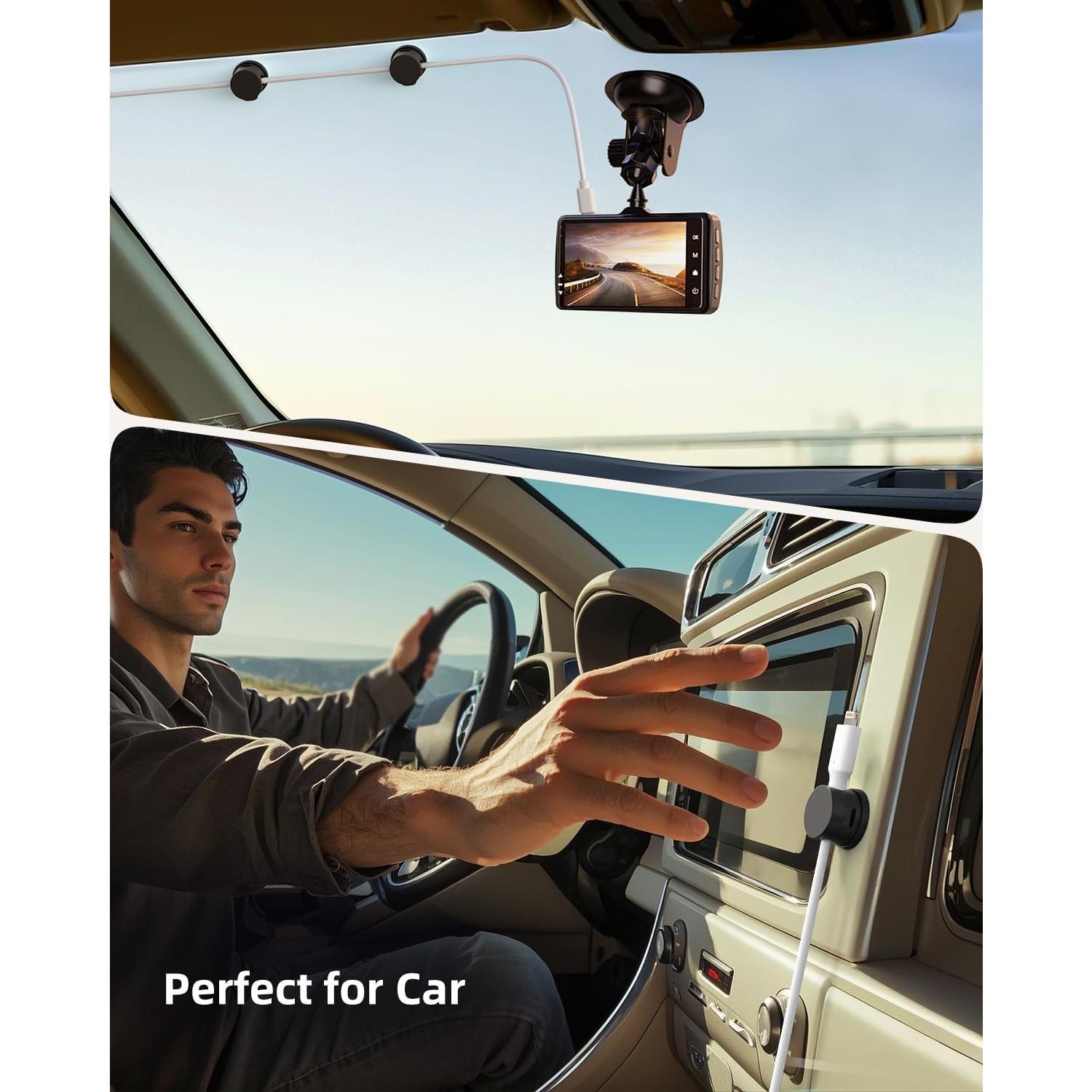 Organizador de Cables Giratorio INCHOR - Paquete de 6 Clips Magnéticos