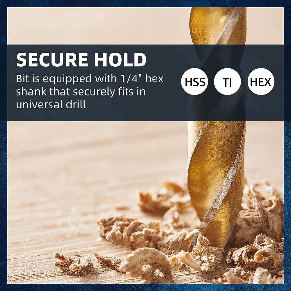 Juego de Brocas Hexagonales ARESMRO 16 Piezas HSS Titanio