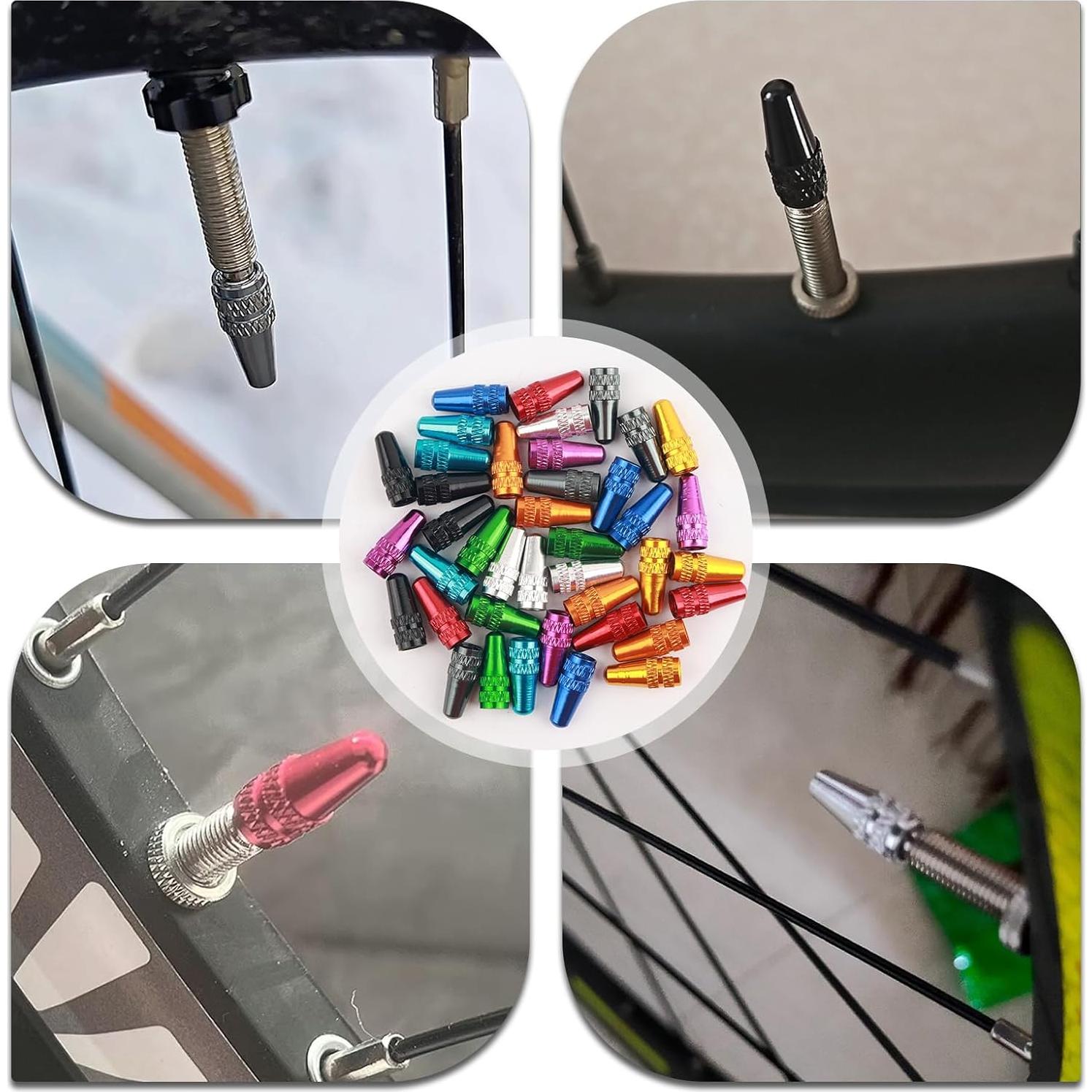 40 Tapas de Válvula Presta YGDMD - Aluminio, 10 Colores