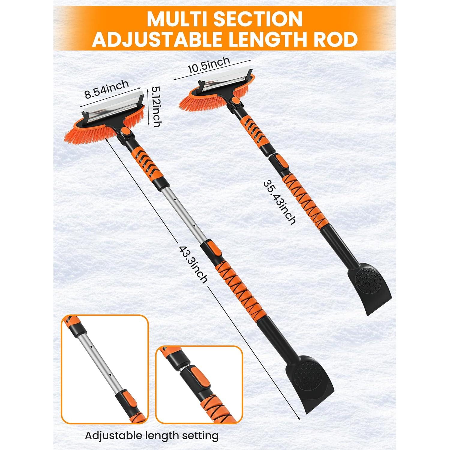 Cepillo de Nieve Extensible Ordenado 90-110 cm con Raspador