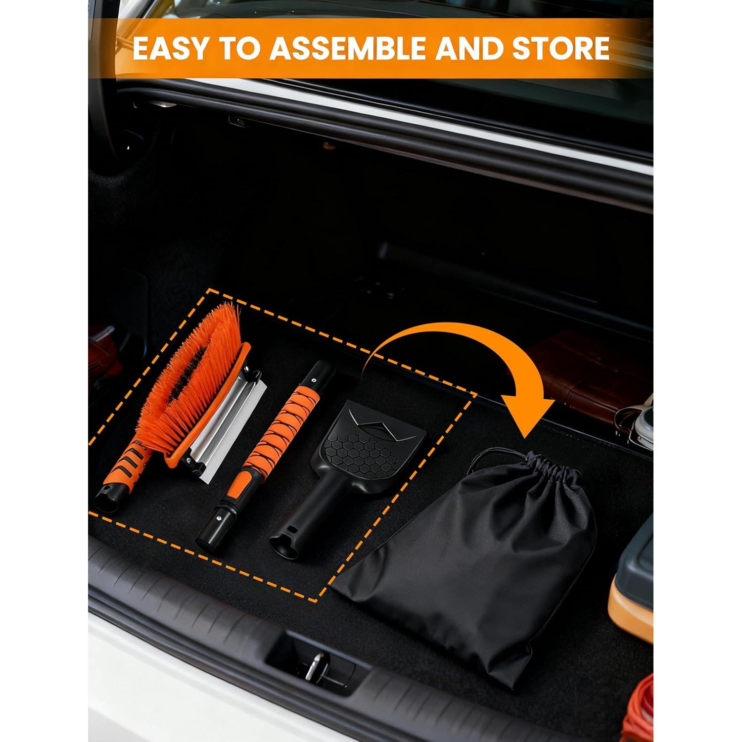 Cepillo de Nieve Extensible Ordenado 90-110 cm con Raspador