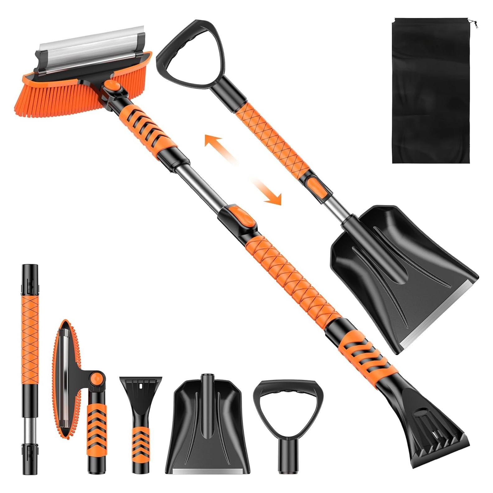 Raspador de Nieve 4 en 1 Wikihhome AD-08227 con Cepillo Extensible