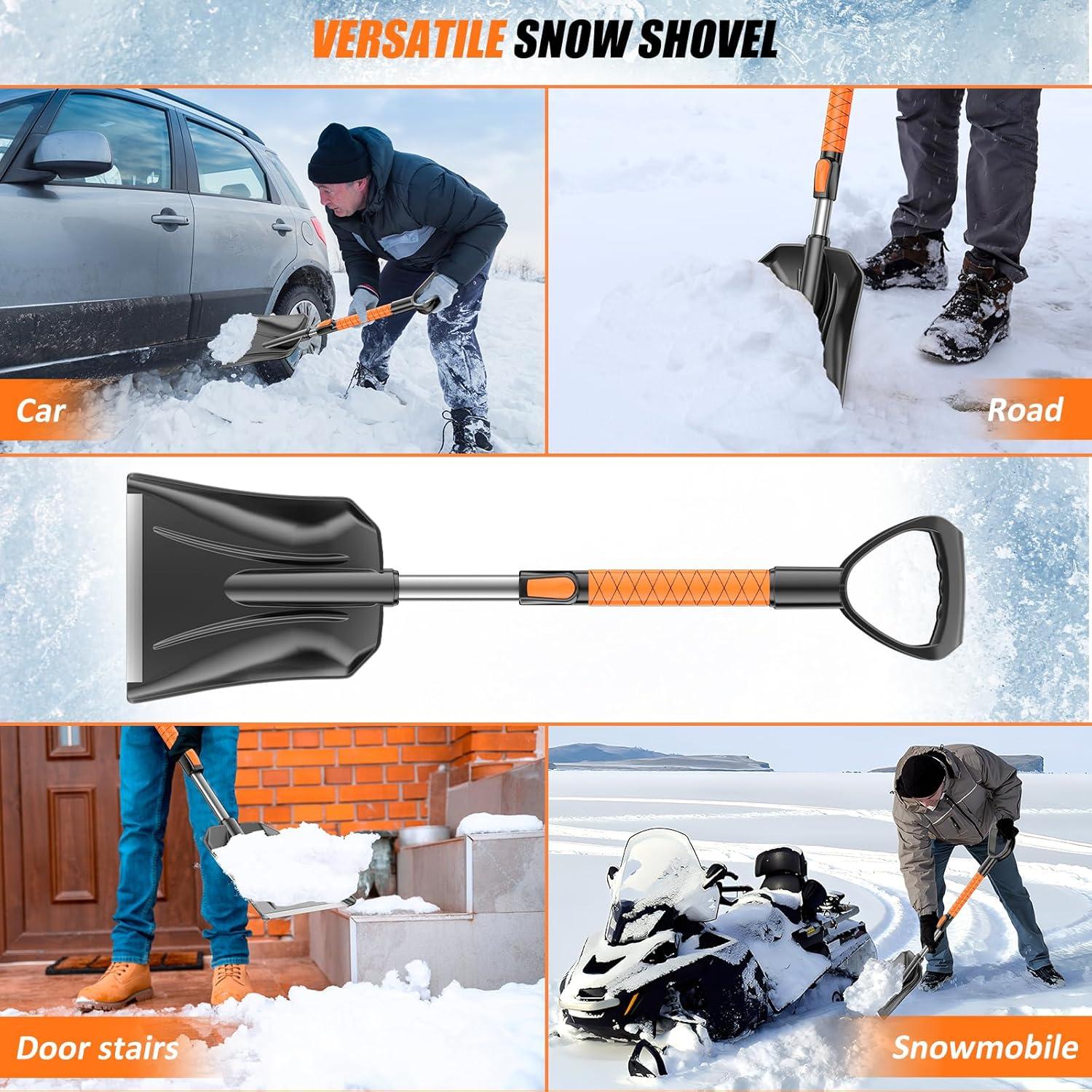 Raspador de Nieve 4 en 1 Wikihhome AD-08227 con Cepillo Extensible