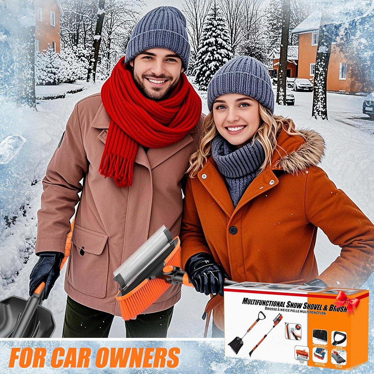 Raspador de Nieve 4 en 1 Wikihhome AD-08227 con Cepillo Extensible