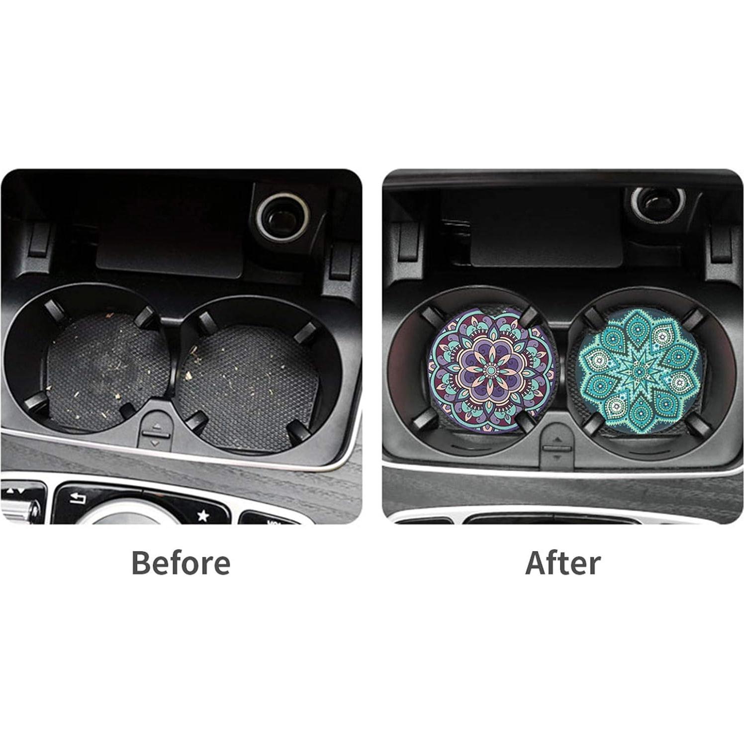 Posavasos de Cerámica Vaincre para Coche - 4 Piezas 6.5 cm