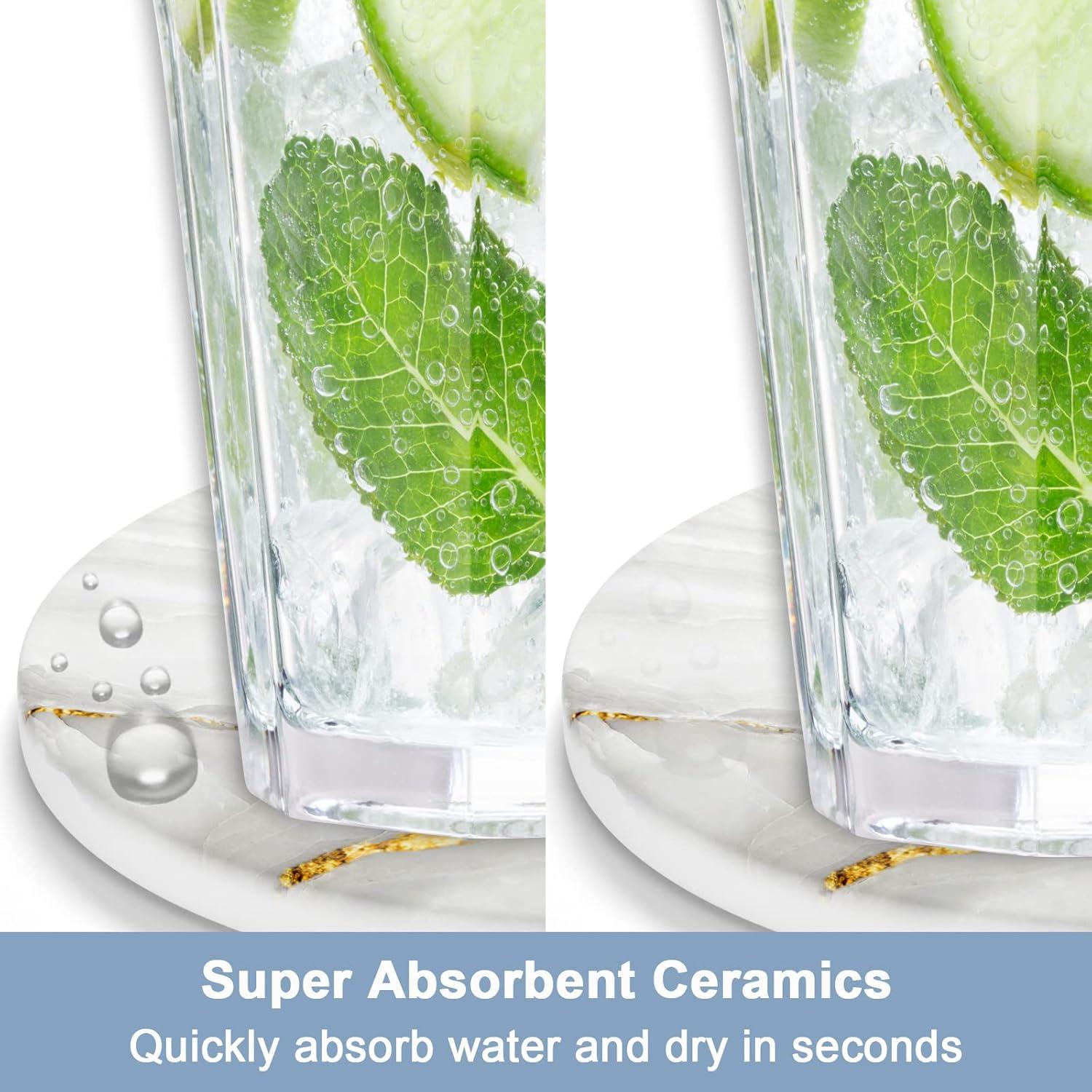 Coaster de Coche Nipichsha Cerámica 6.5 cm Paquete de 2