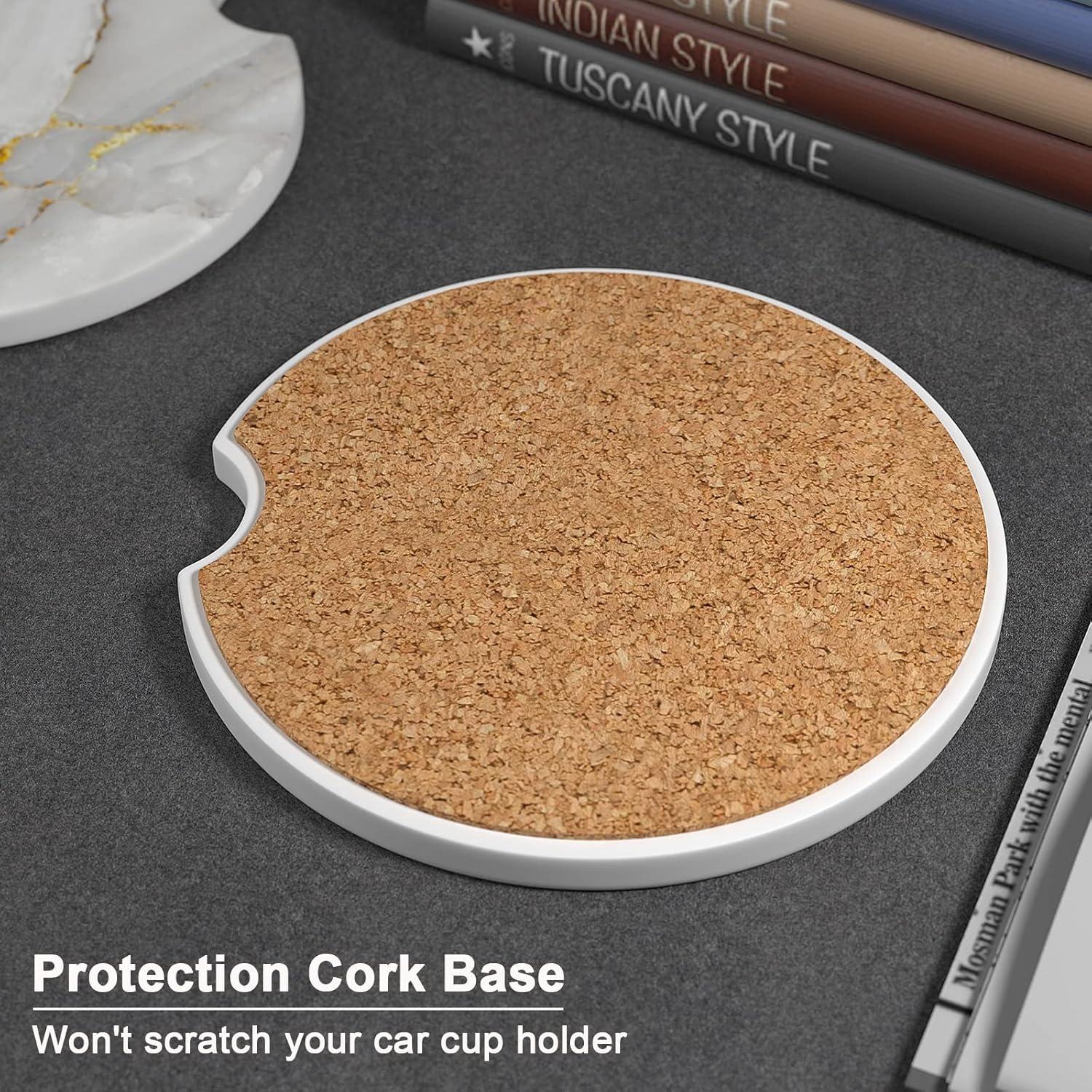 Coaster de Coche Nipichsha Cerámica 6.5 cm Paquete de 2