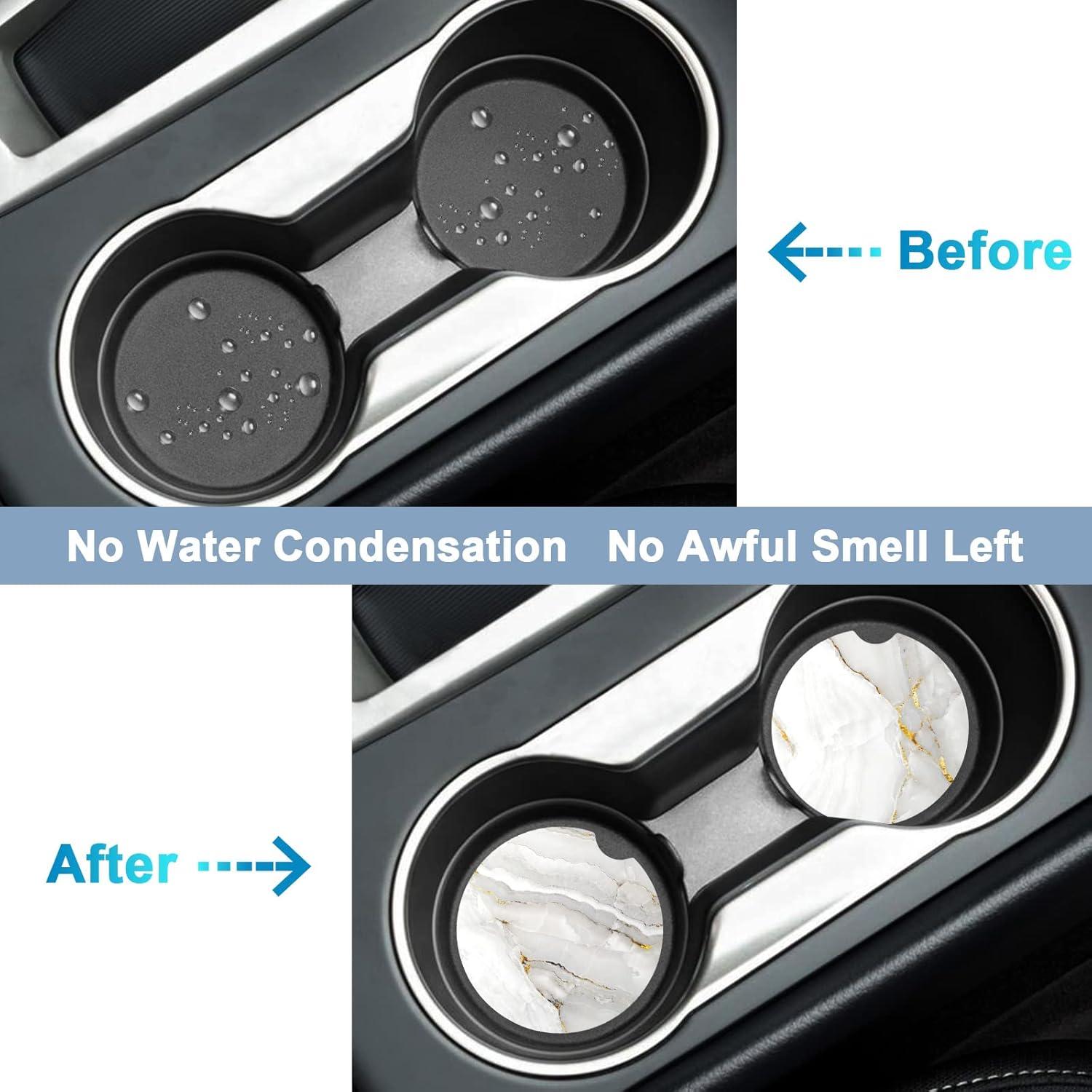 Coaster de Coche Nipichsha Cerámica 6.5 cm Paquete de 2