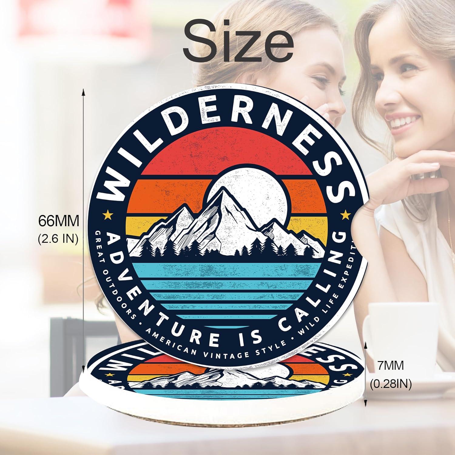 Posavasos de Coche IGPPDO Cerámica Absorbente 6.5cm 2PCS