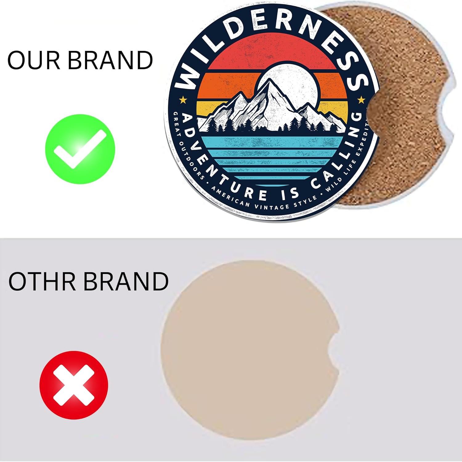 Posavasos de Coche IGPPDO Cerámica Absorbente 6.5cm 2PCS