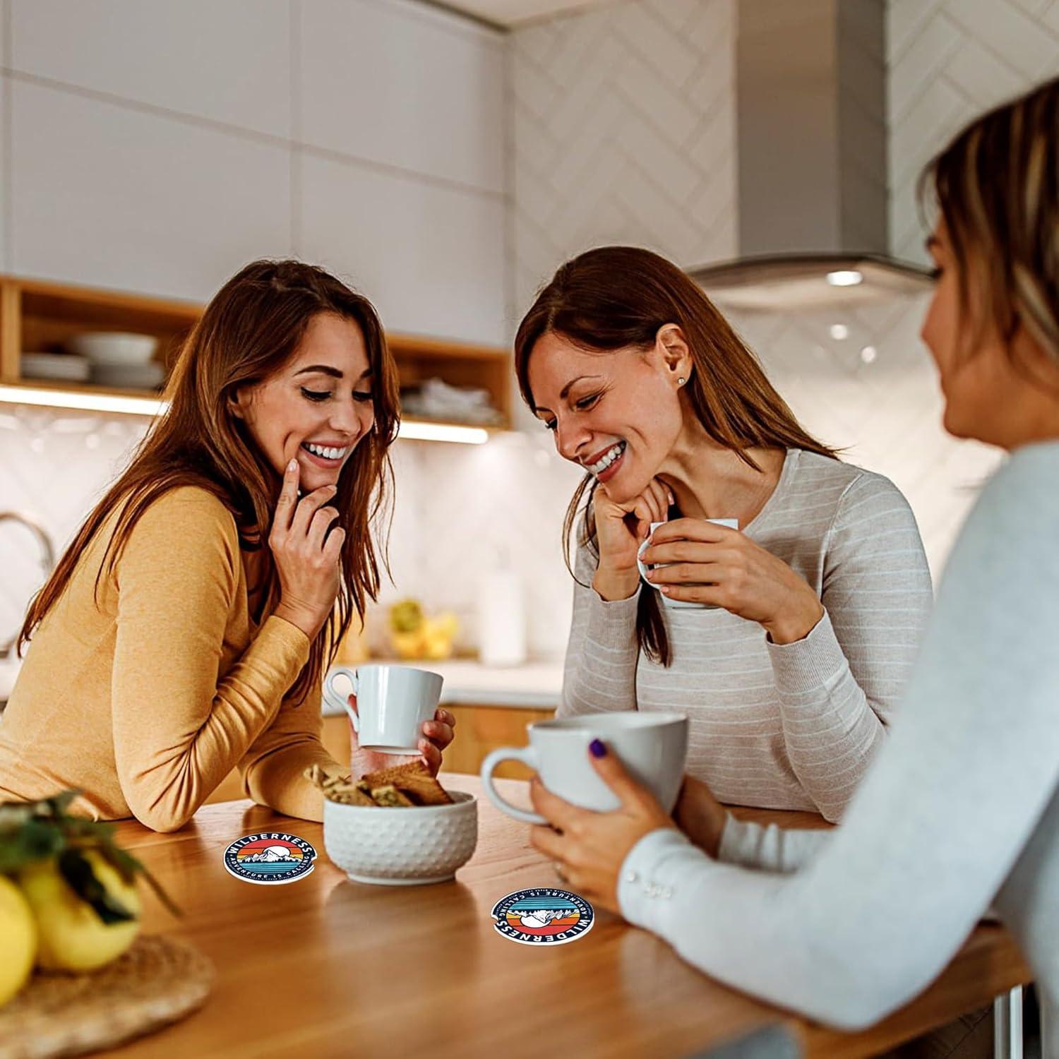 Posavasos de Coche IGPPDO Cerámica Absorbente 6.5cm 2PCS