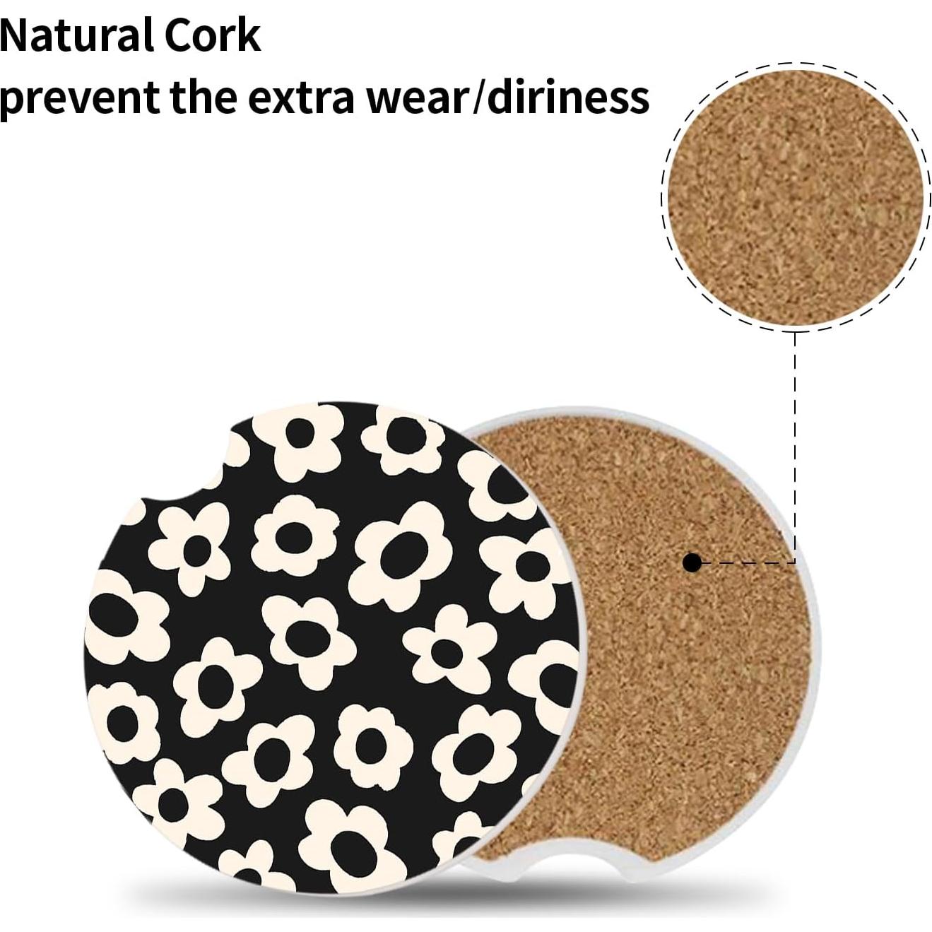 Posavasos Absorbentes para Auto Adastrah 2 Piezas Cerámica