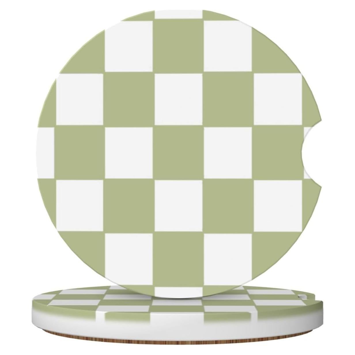 Coasters de auto Kou Marty cerámica absorbente 6.5 cm 2 paquetes