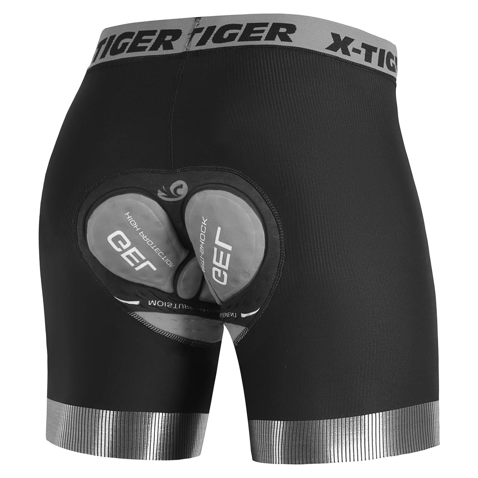 Pantalones Cortos de Ciclismo X-TIGER para Hombres 5D Antideslizantes