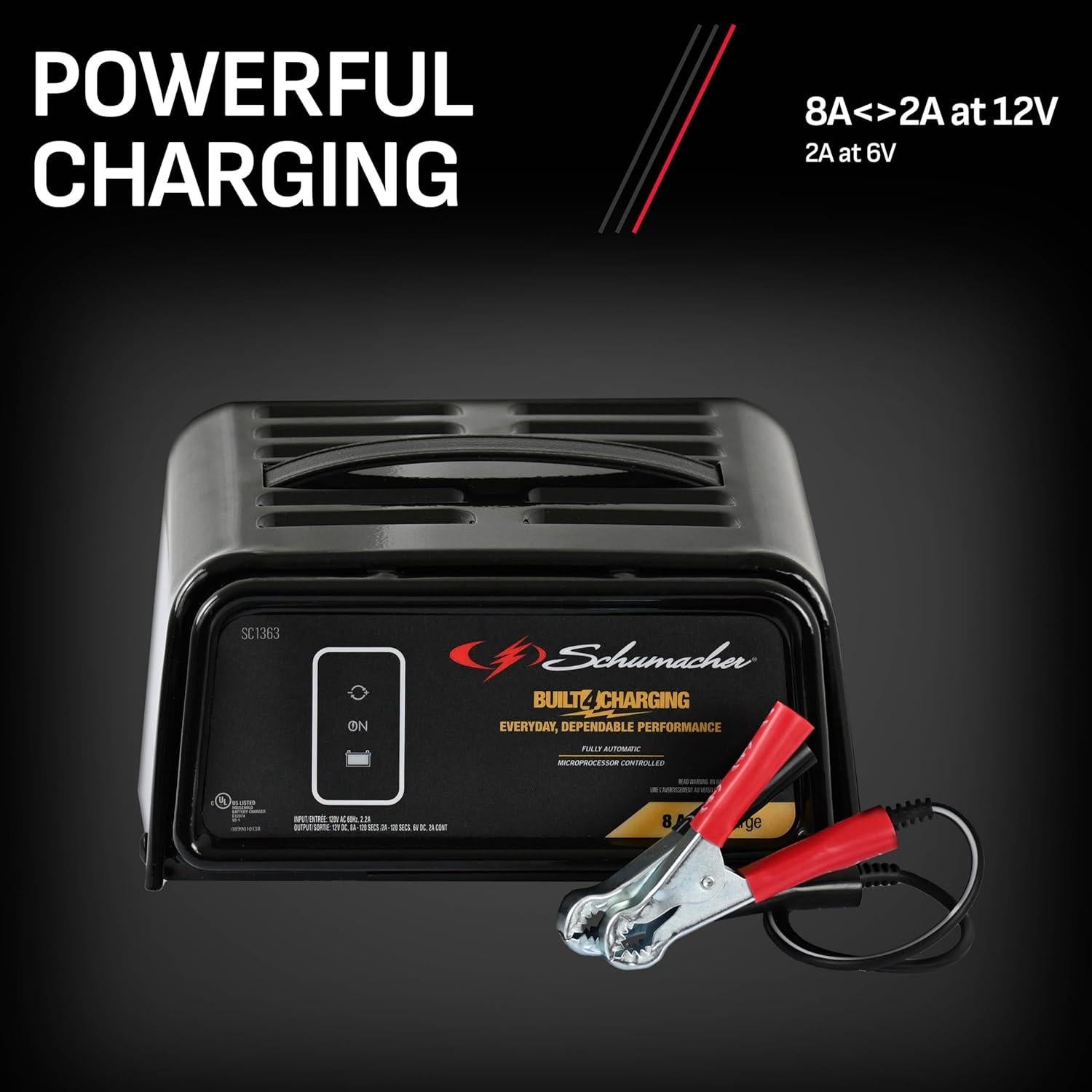 Cargador Schumacher SC1363 8A 6V/12V Automático