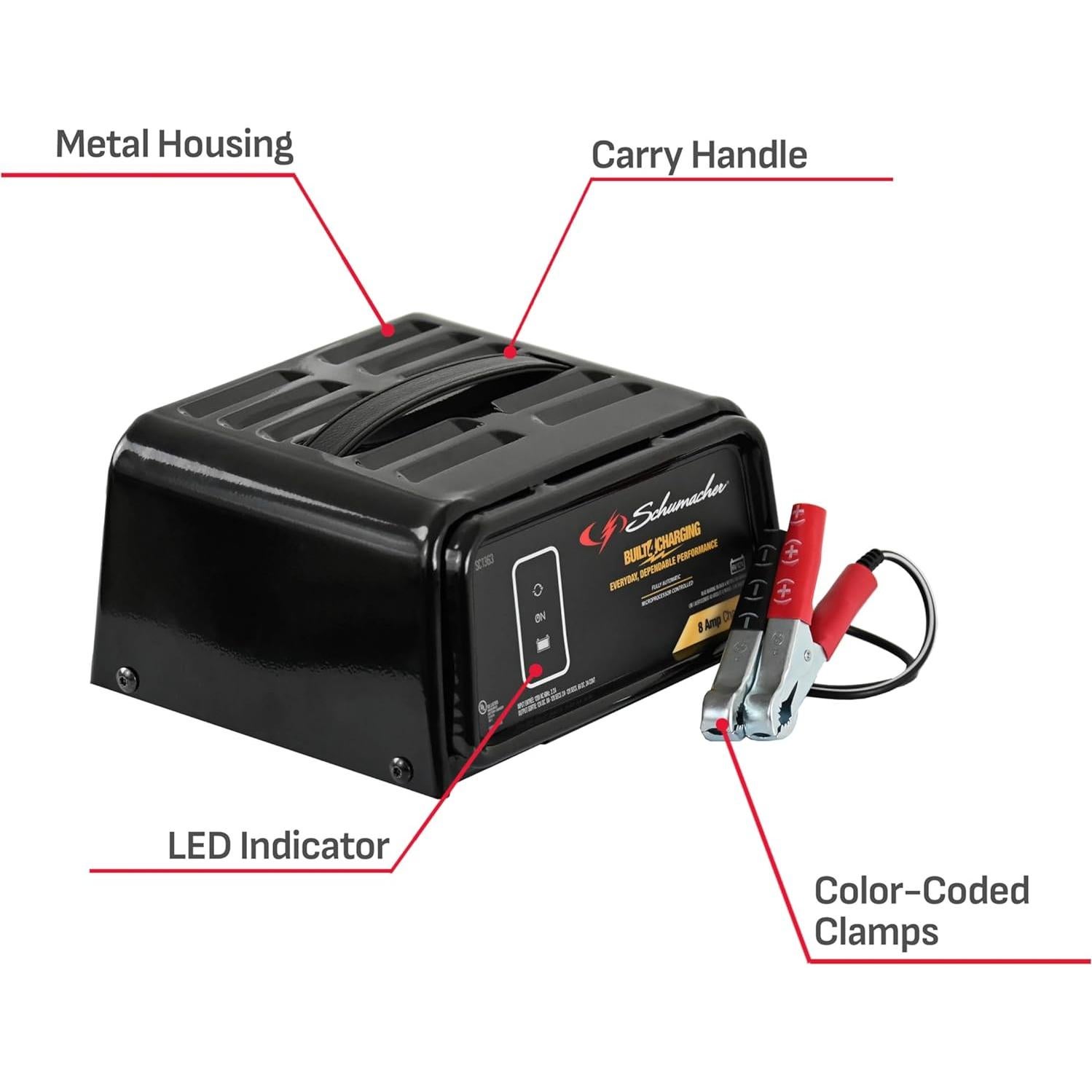 Cargador Schumacher SC1363 8A 6V/12V Automático