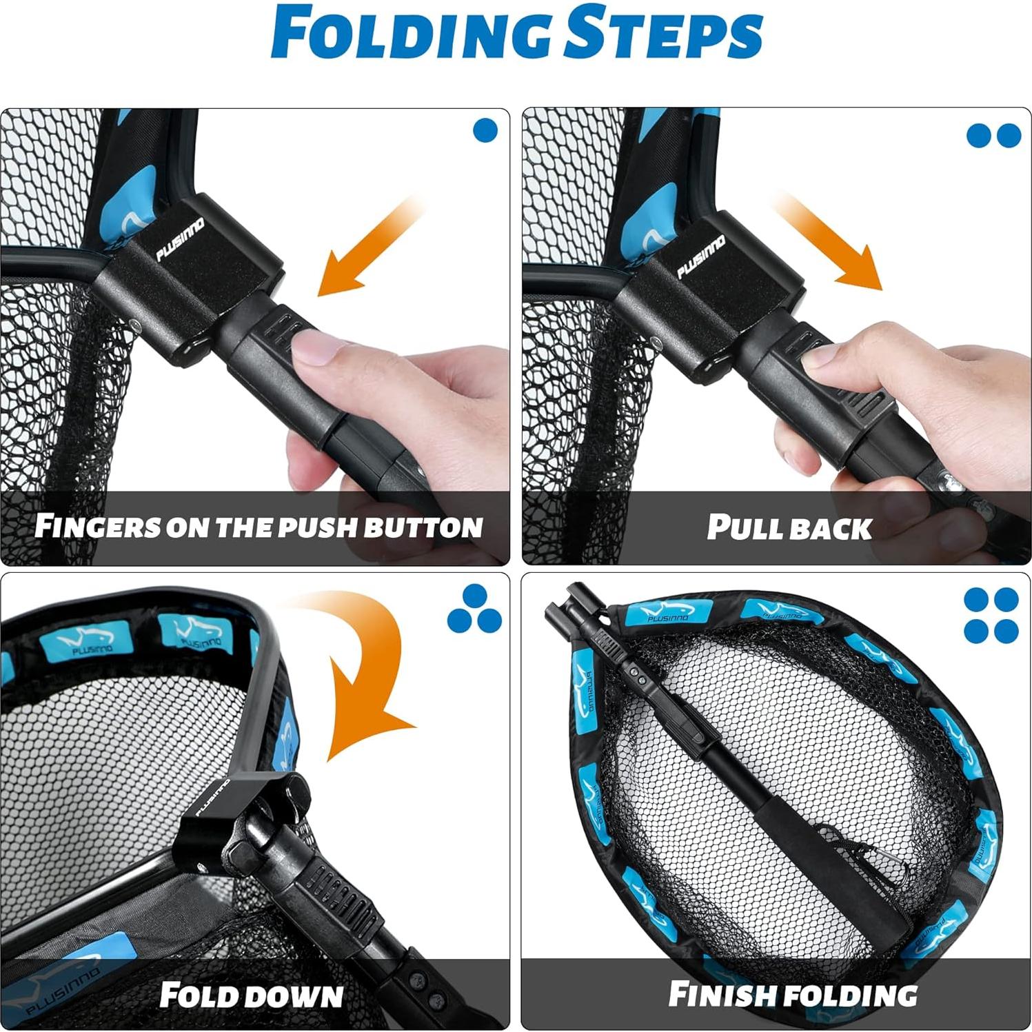 Red de Pesca Flotante PLUSINNO 1.0M Telescópica Nylon