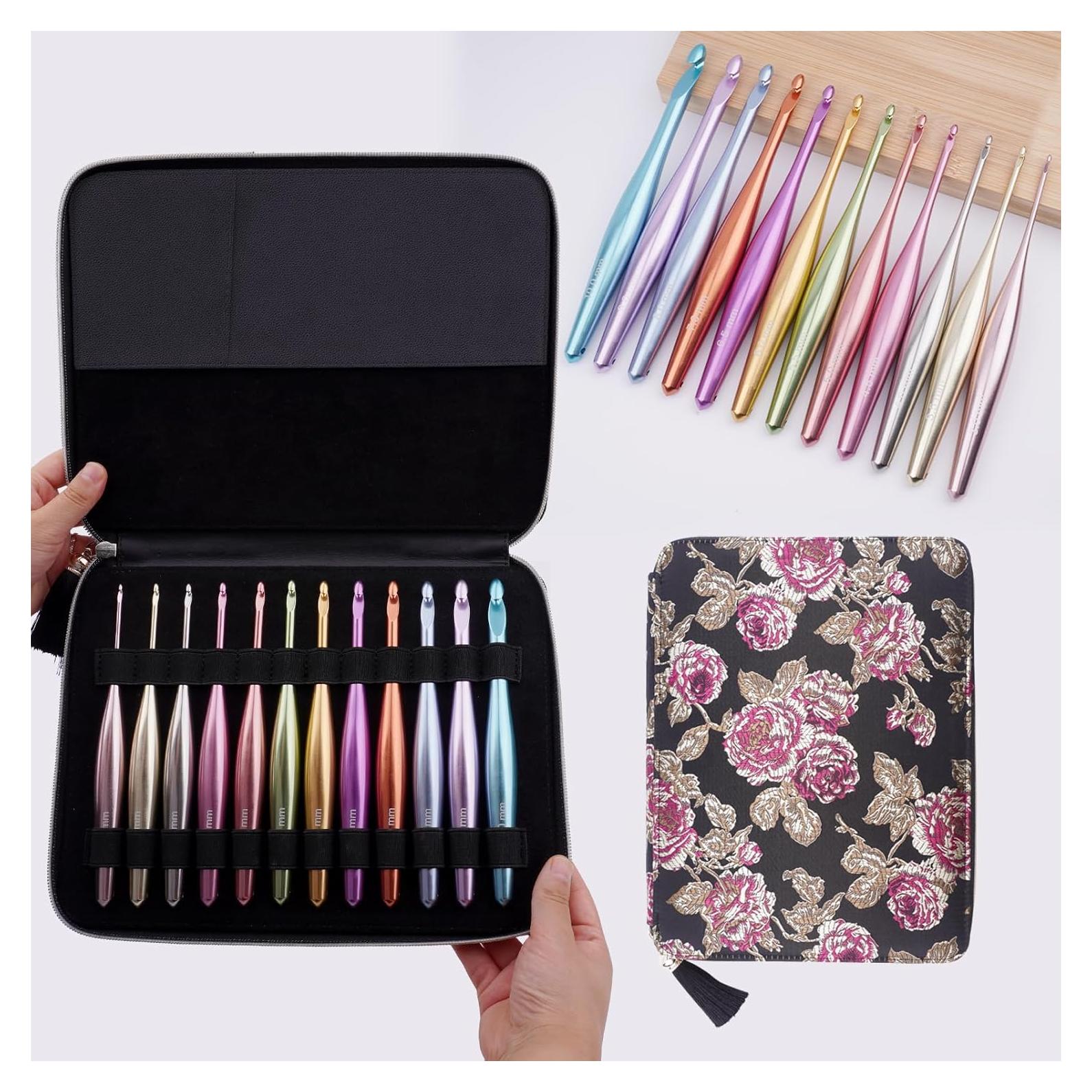 Conjunto de Ganchos de Crochet Mdoker 3mm-10mm con Estuche