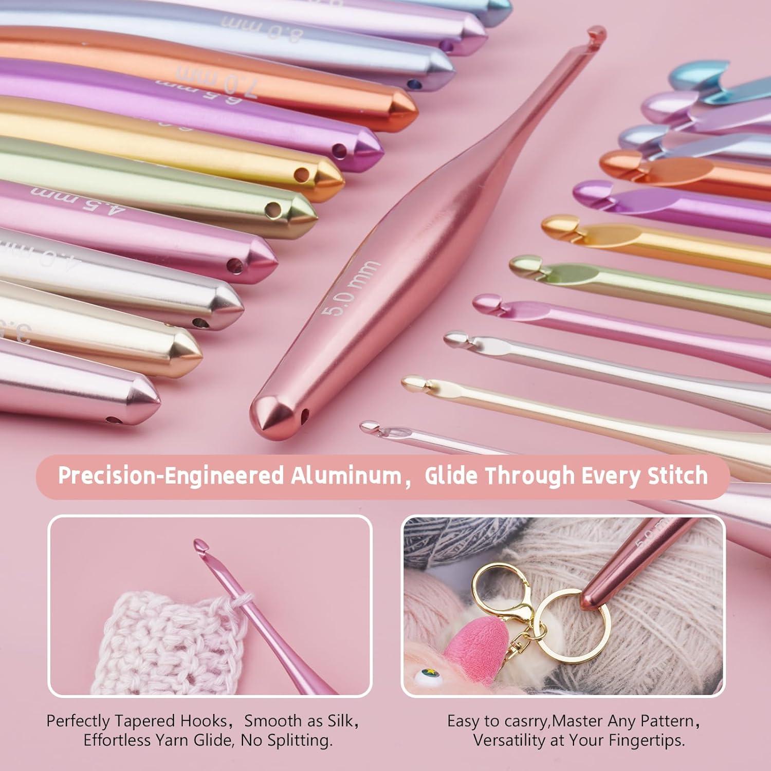 Conjunto de Ganchos de Crochet Mdoker 3mm-10mm con Estuche