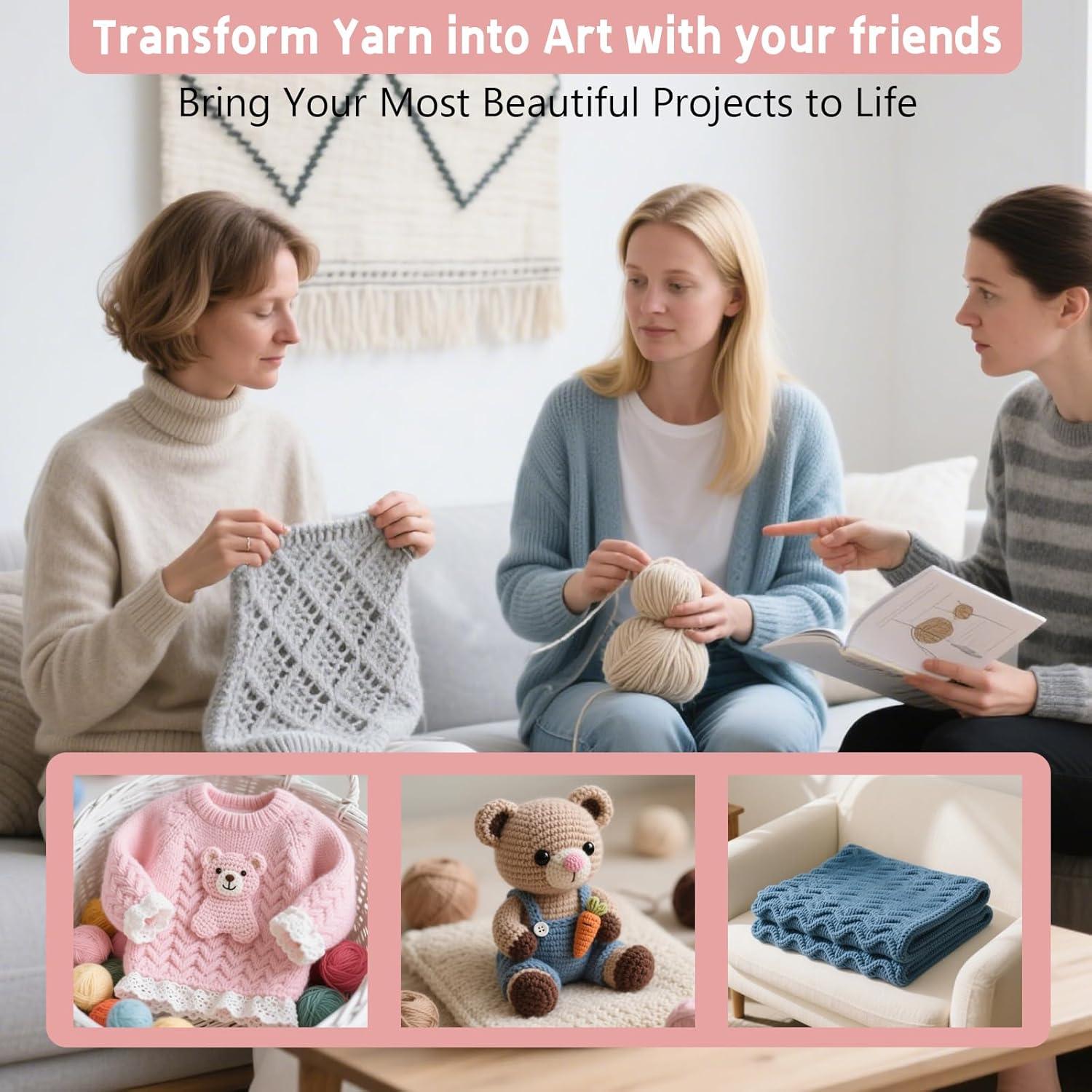 Conjunto de Ganchos de Crochet Mdoker 3mm-10mm con Estuche