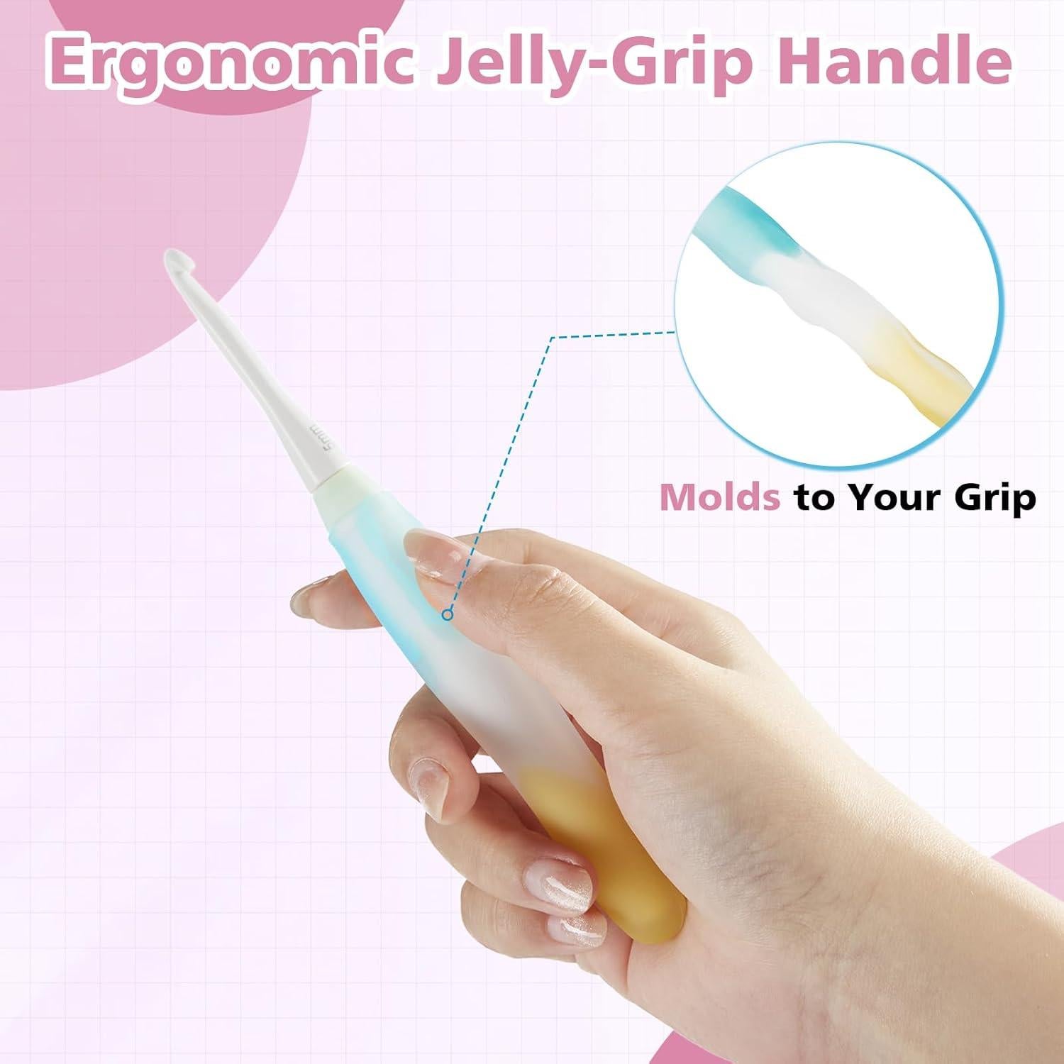 Juego de Ganchillos Intercambiables Monipair - 10 Tamaños con Mango Ergonómico