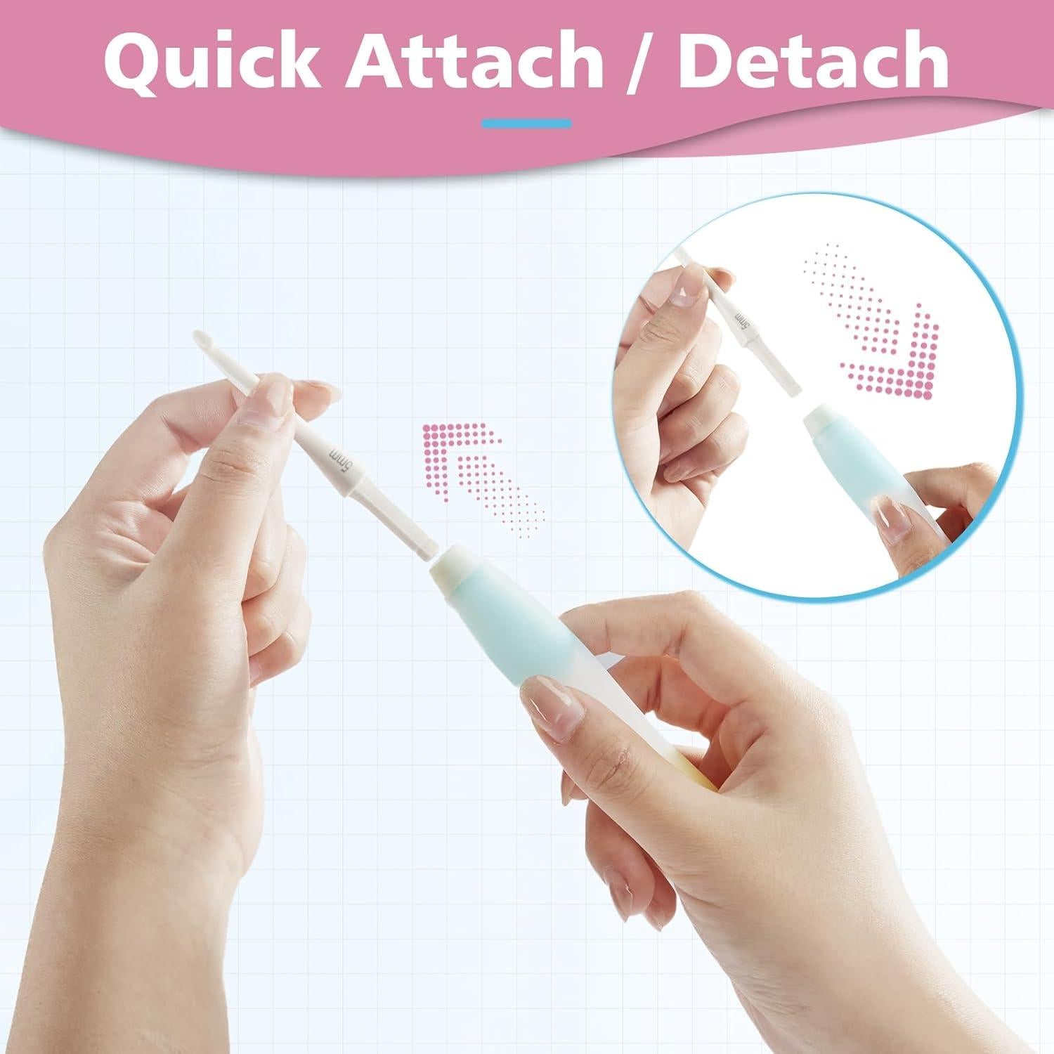 Juego de Ganchillos Intercambiables Monipair - 10 Tamaños con Mango Ergonómico