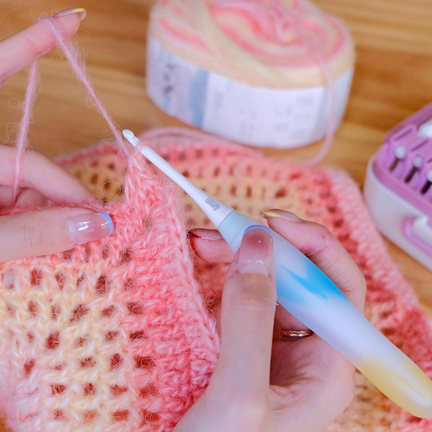 Juego de Ganchillos Intercambiables Monipair - 10 Tamaños con Mango Ergonómico