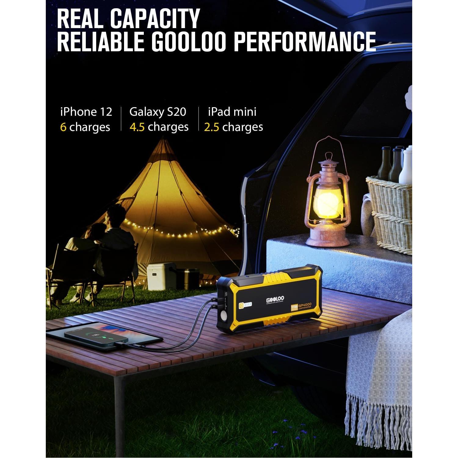 GOOLOO Arrancador de Coche GP4000 4000A 12V Portátil