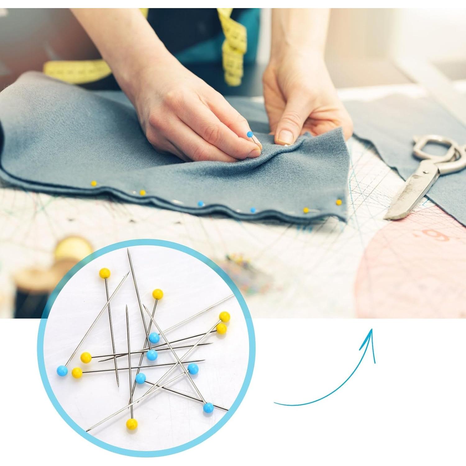 500 Alfileres Rectos GXLWJXWLV con Cabeza de Vidrio 4.45cm