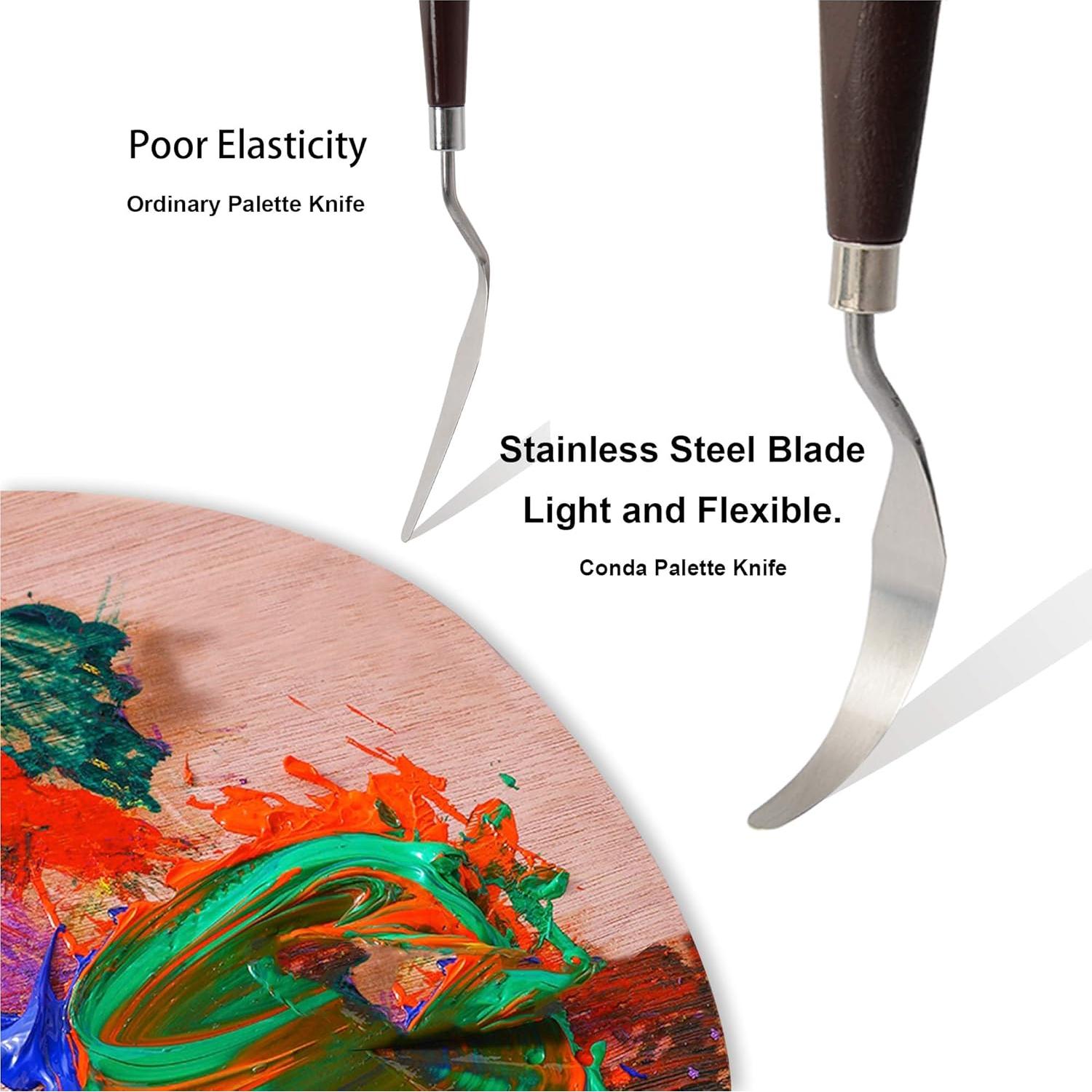 Espátula de Paleta de Pintura CONDA 5 Piezas Acero Inoxidable
