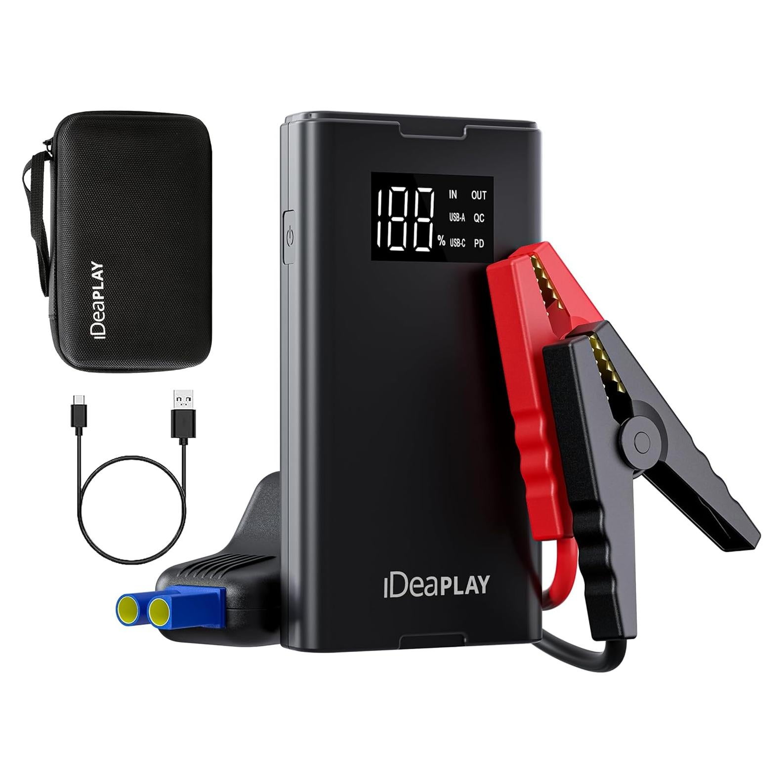 Arrancador de Batería IDEAPLAY J8 1500A Cargador Portátil