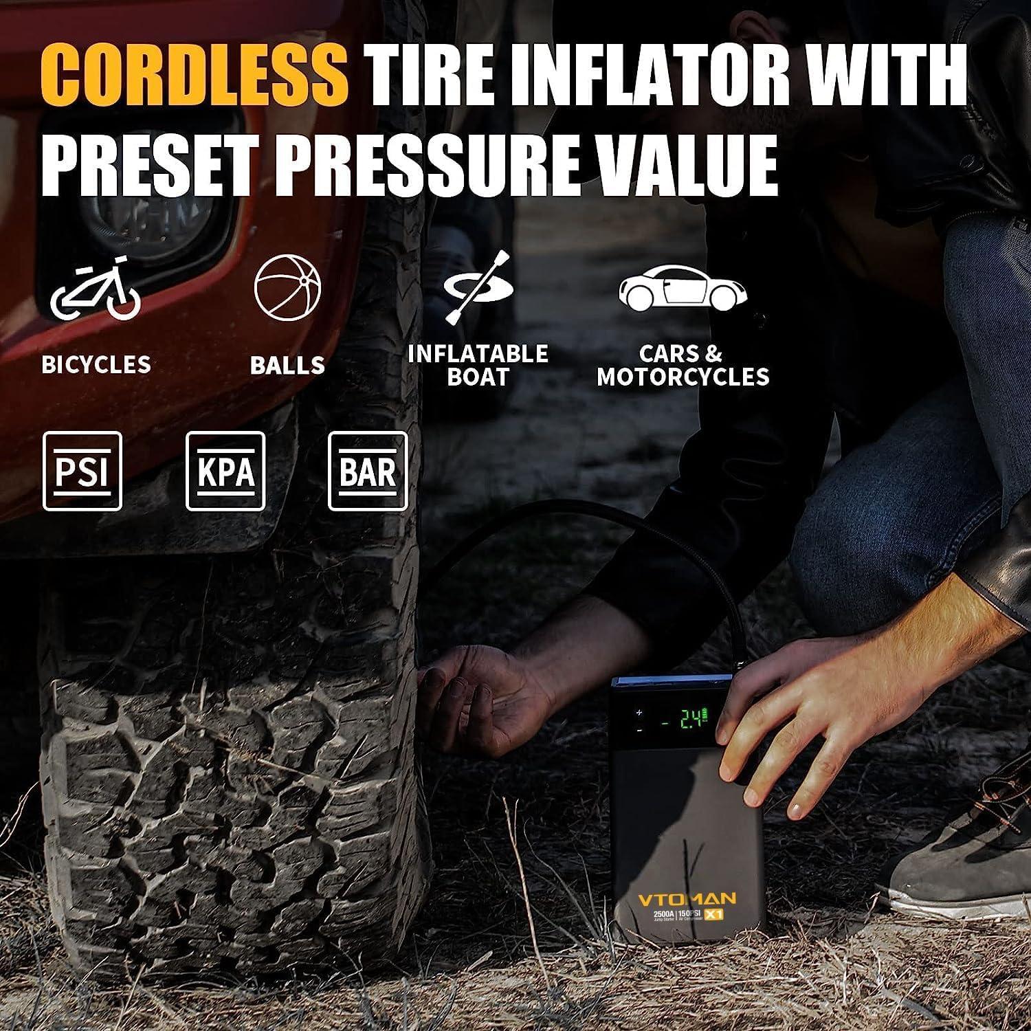 VTOMAN X1 Arrancador de Salto y Compresor 2500A 12V