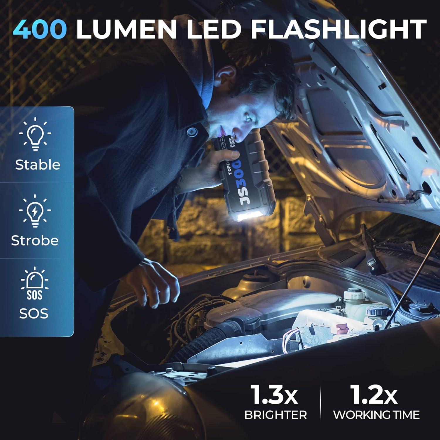 Arrancador de Batería TOPDON JS3000 3000A 24000mAh