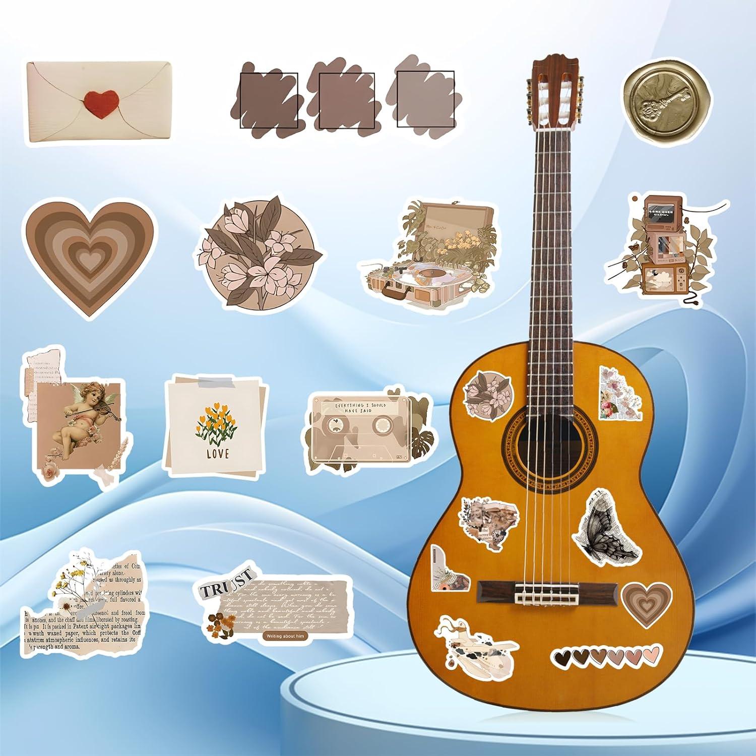 120 Calcomanías Vintage Impermeables Giogyebit para Scrapbooking