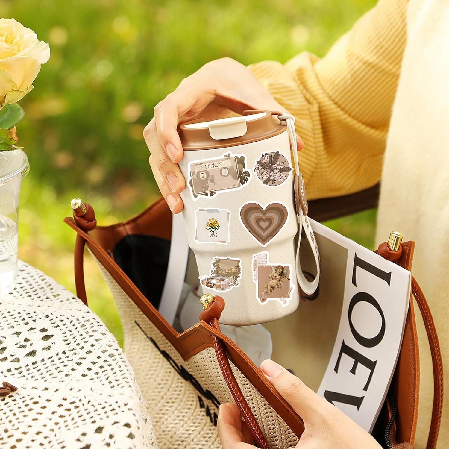 120 Calcomanías Vintage Impermeables Giogyebit para Scrapbooking