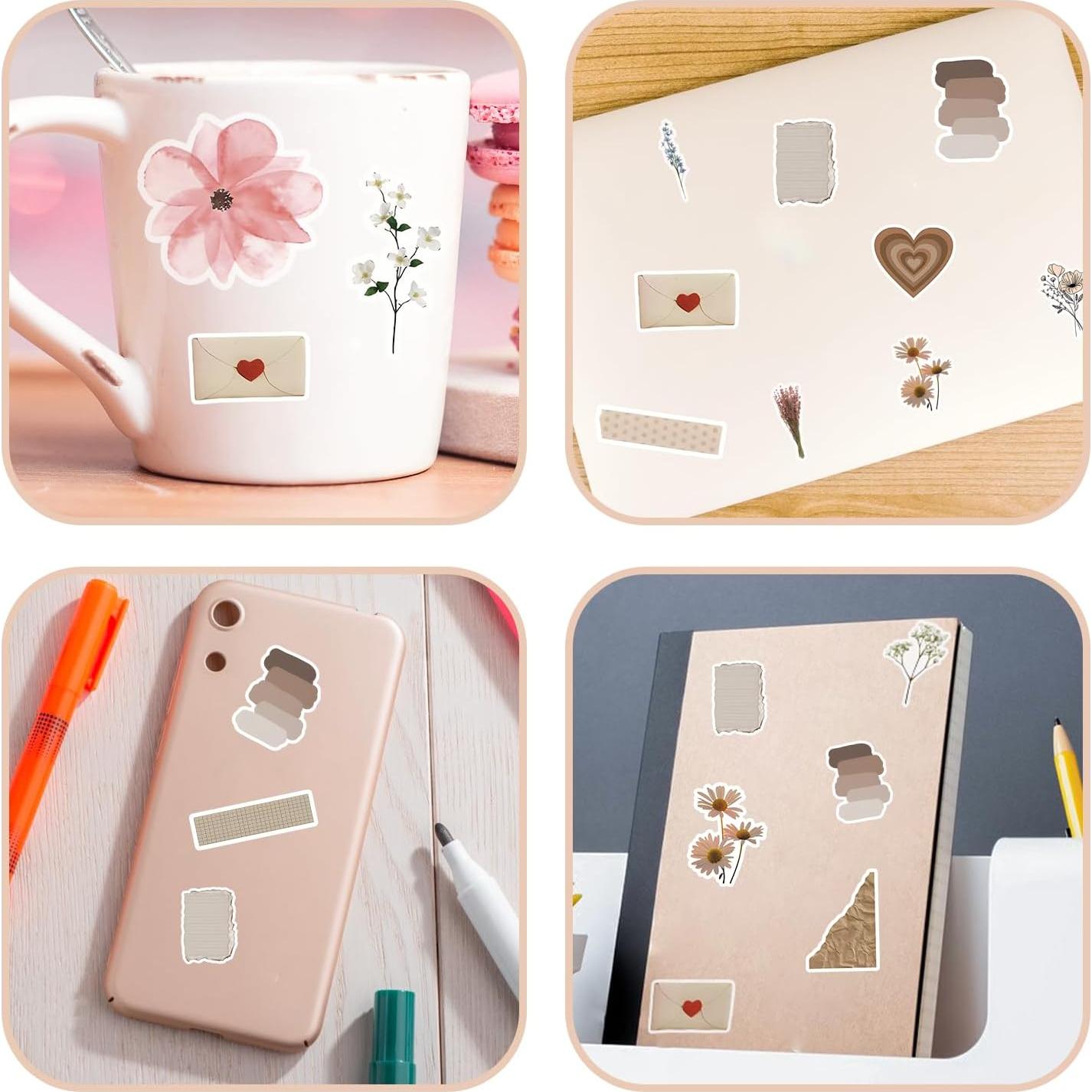 120 Calcomanías Vintage Koolstuffs Impermeables para Scrapbook