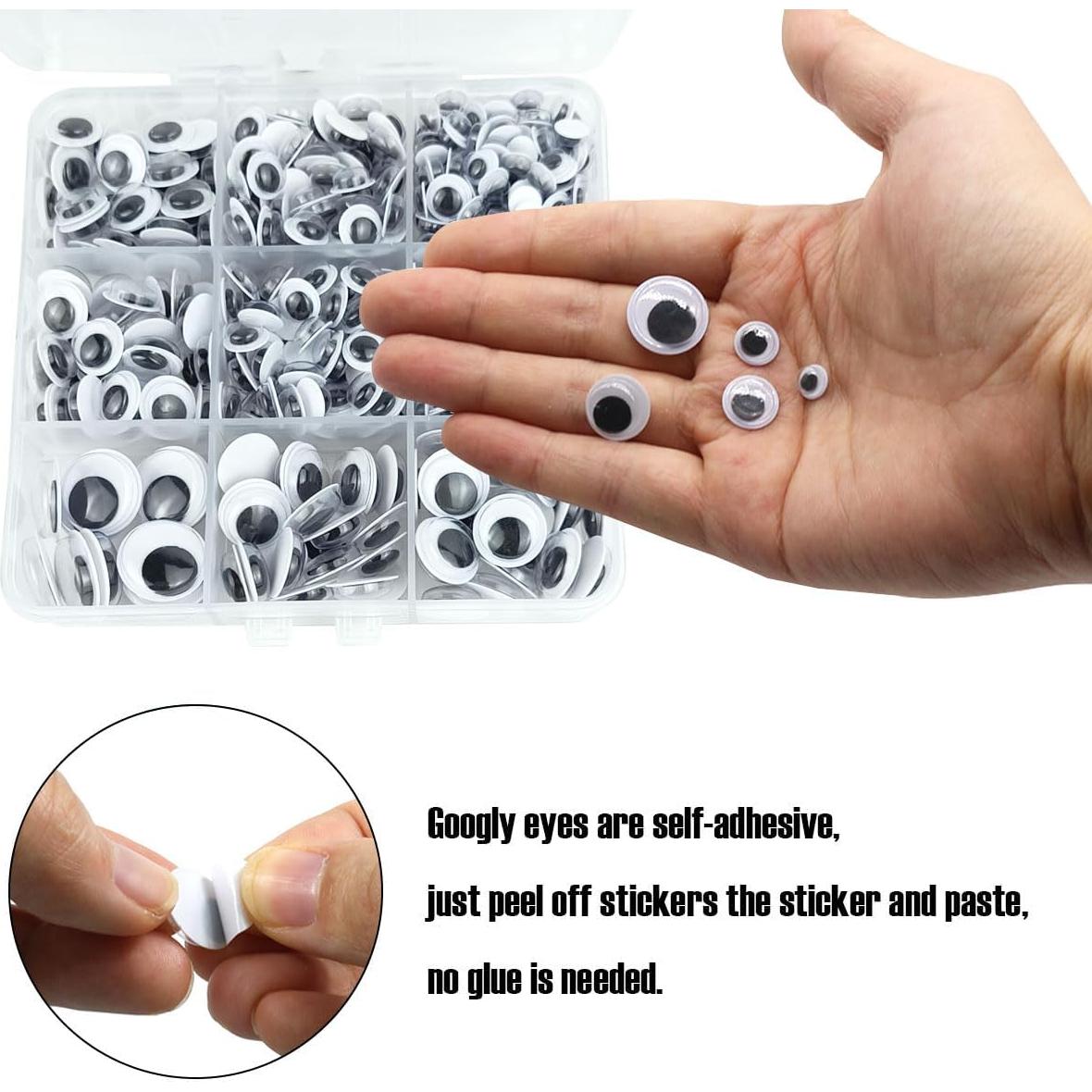 Paquete de 520 Ojos Móviles Autoadhesivos FKEYTO - 6mm a 15mm