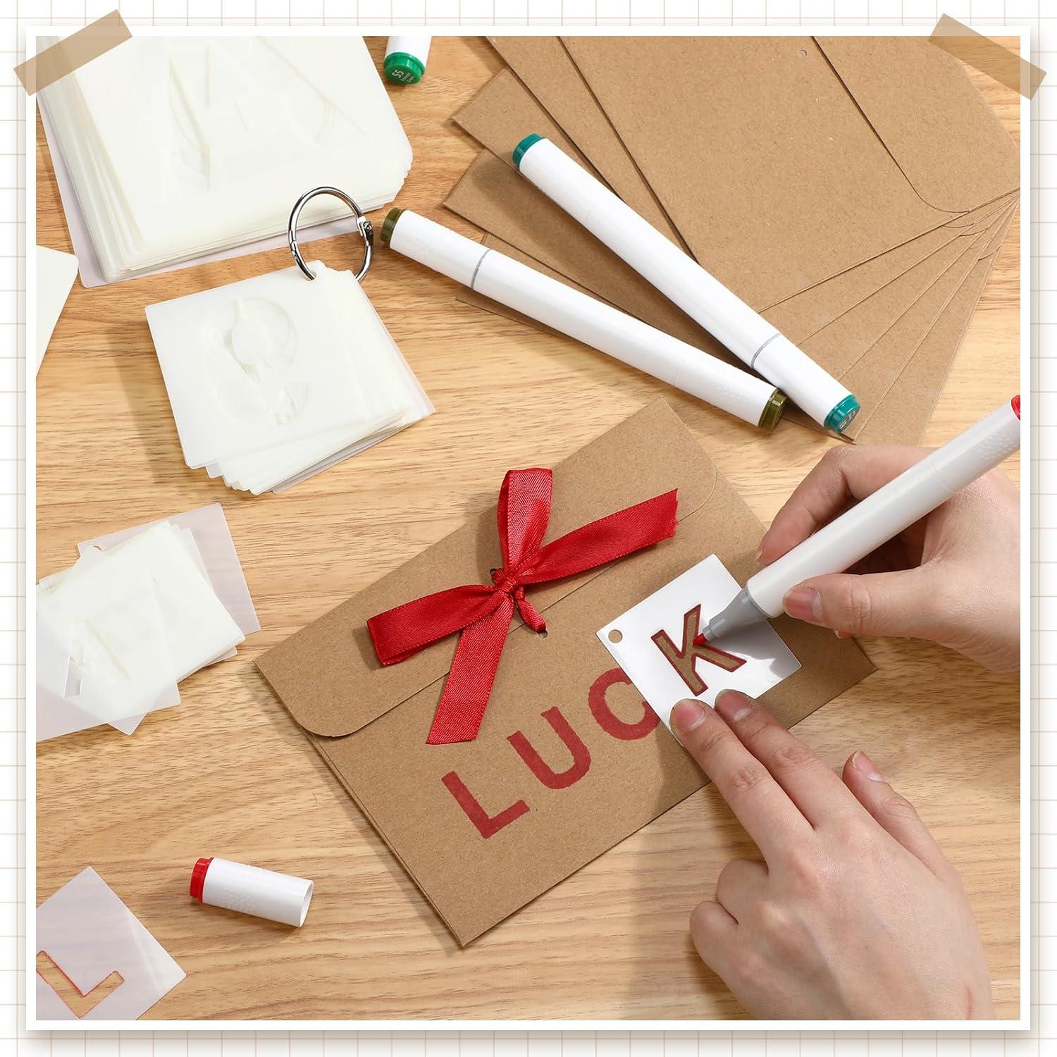 144 Plantillas Letras y Números Reutilizables Affrolling 4 Tamaños